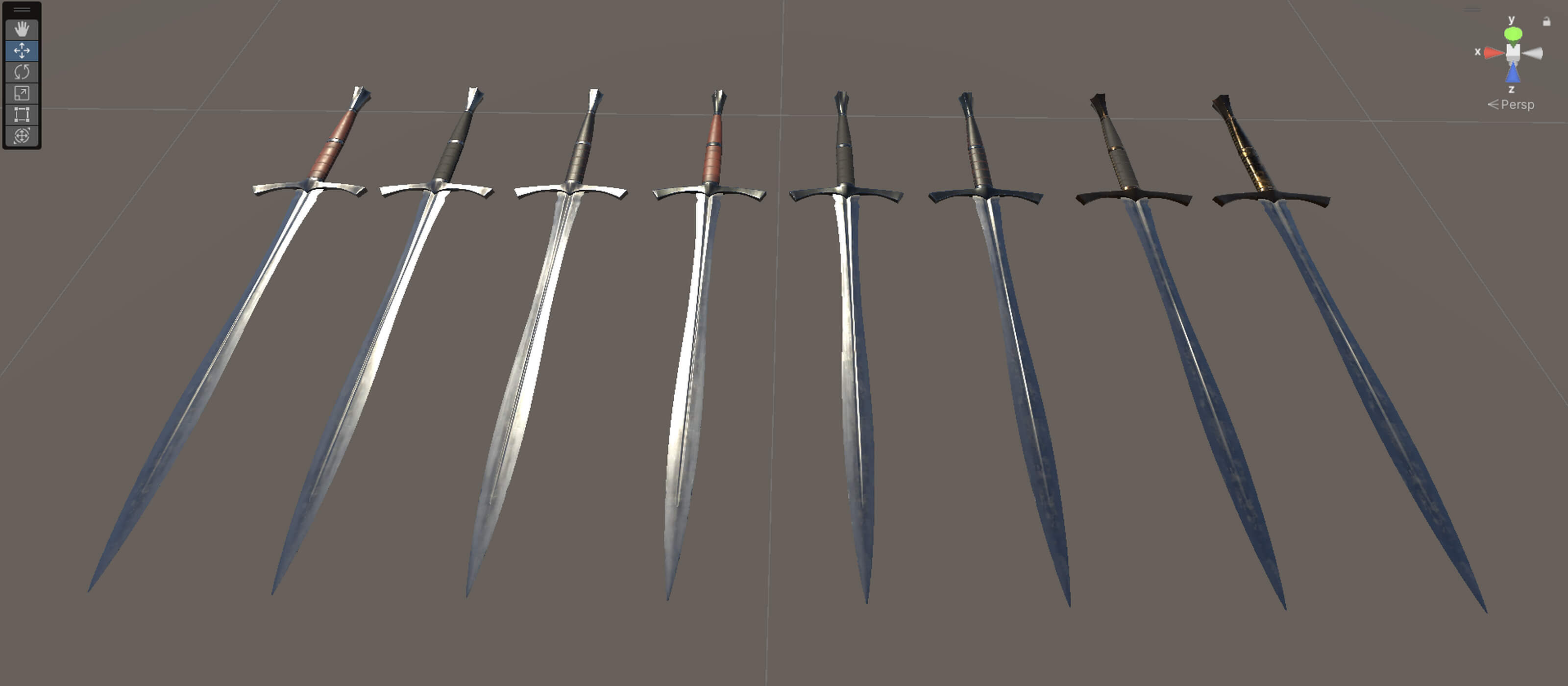 Dragon Swords Pack Game Ready 3D Model