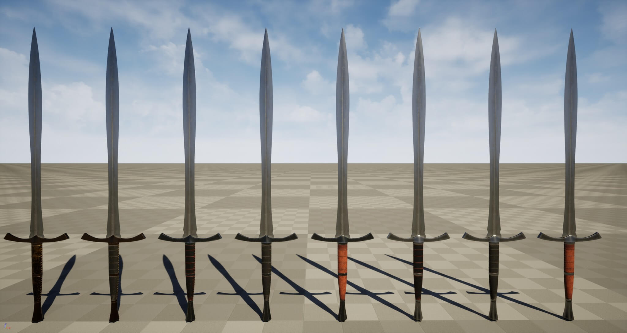 Dragon Swords Pack Game Ready 3D Model