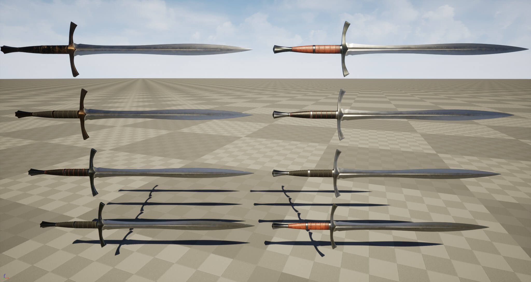 Dragon Swords Pack Game Ready 3D Model