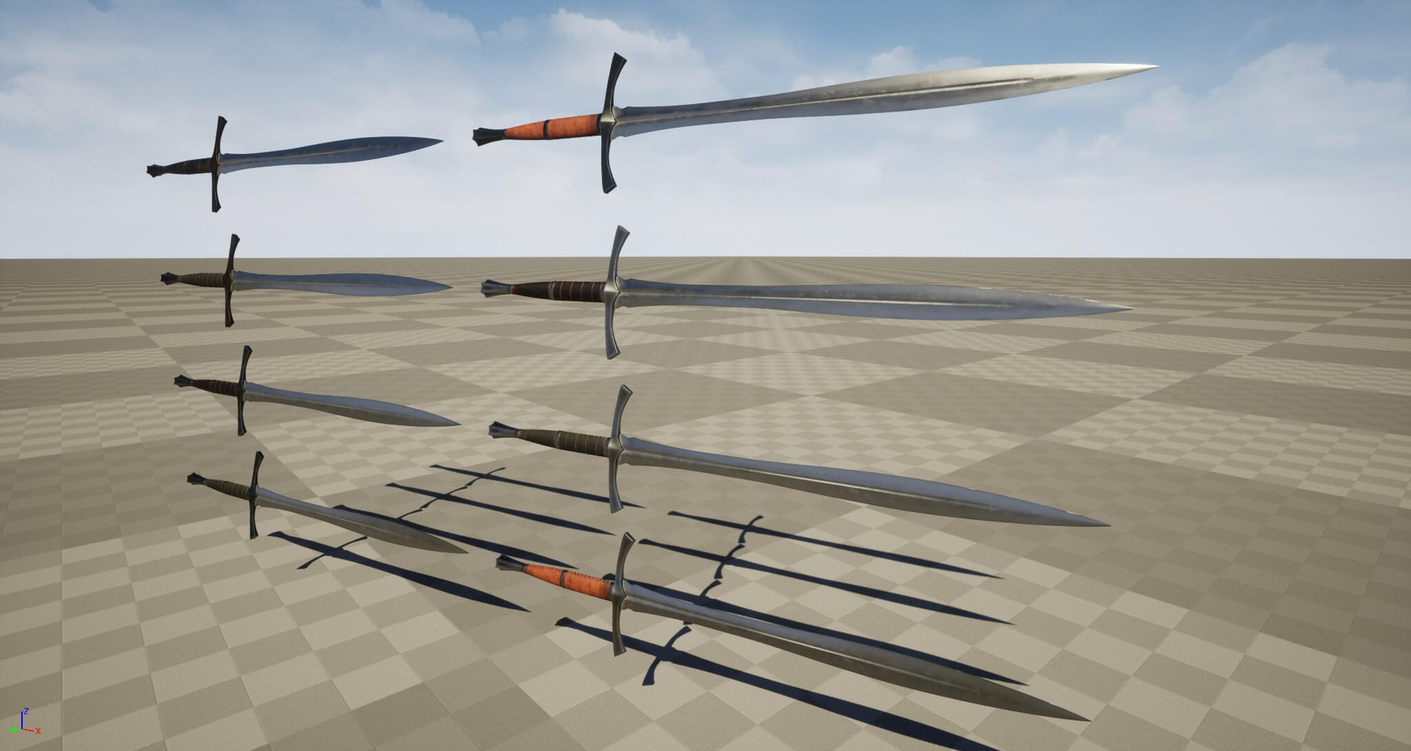 Dragon Swords Pack Game Ready 3D Model