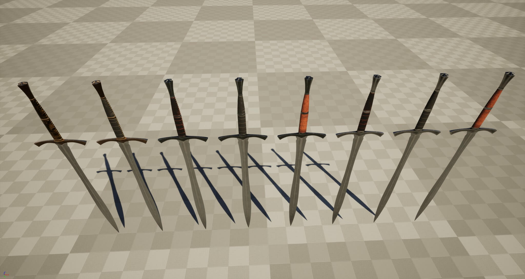 Dragon Swords Pack Game Ready 3D Model