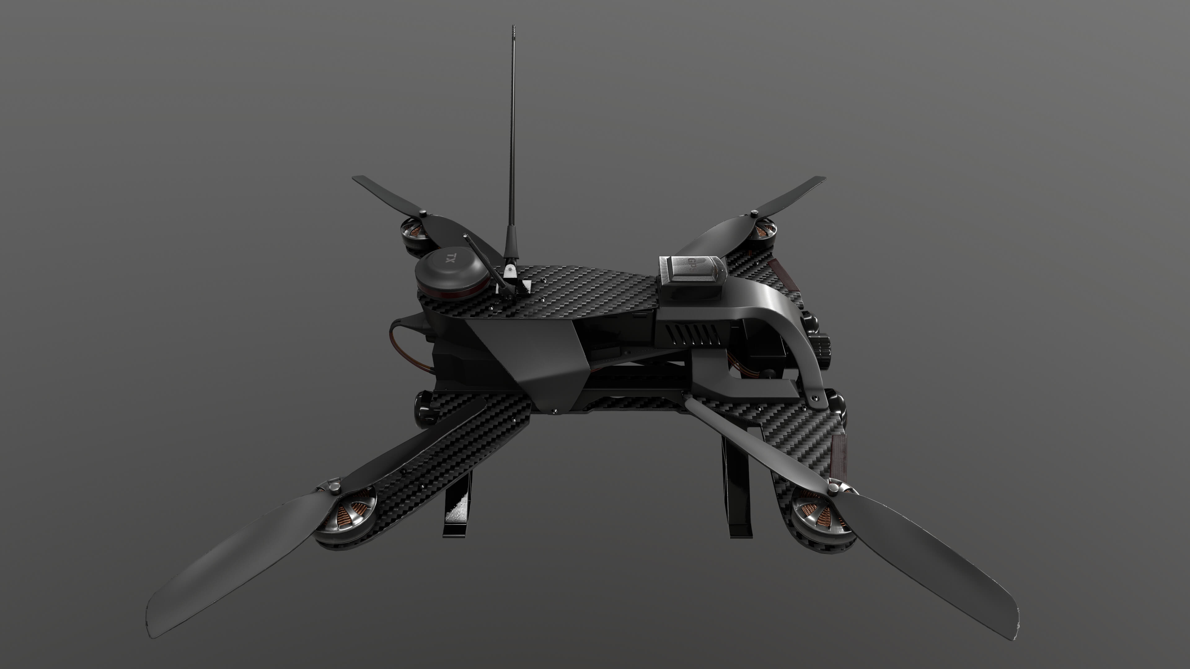 FPV Drone Valkyrie S2 &ndash Military UAV 4K PBR Game Read 3D Model