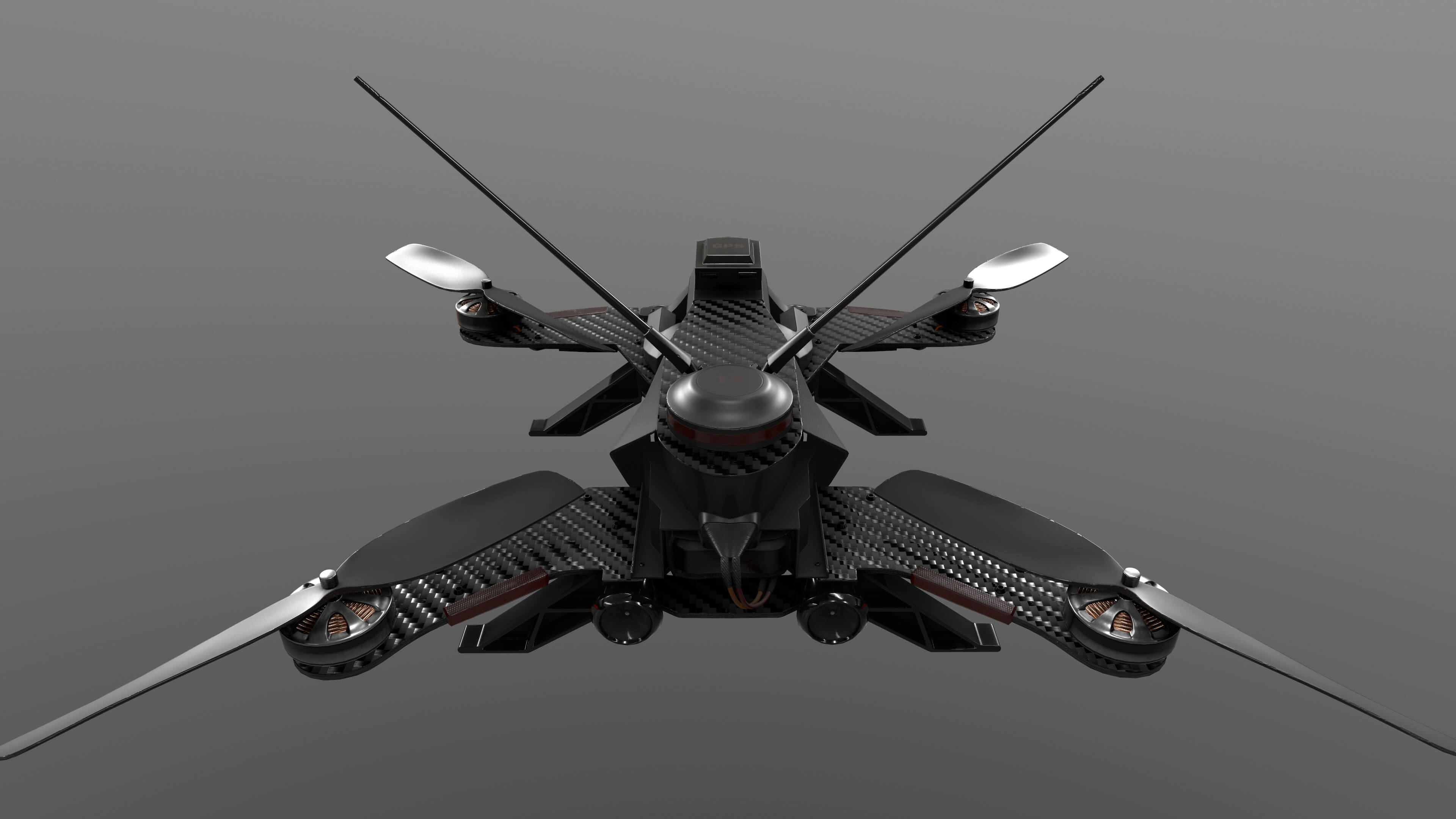FPV Drone Valkyrie S2 &ndash Military UAV 4K PBR Game Read 3D Model