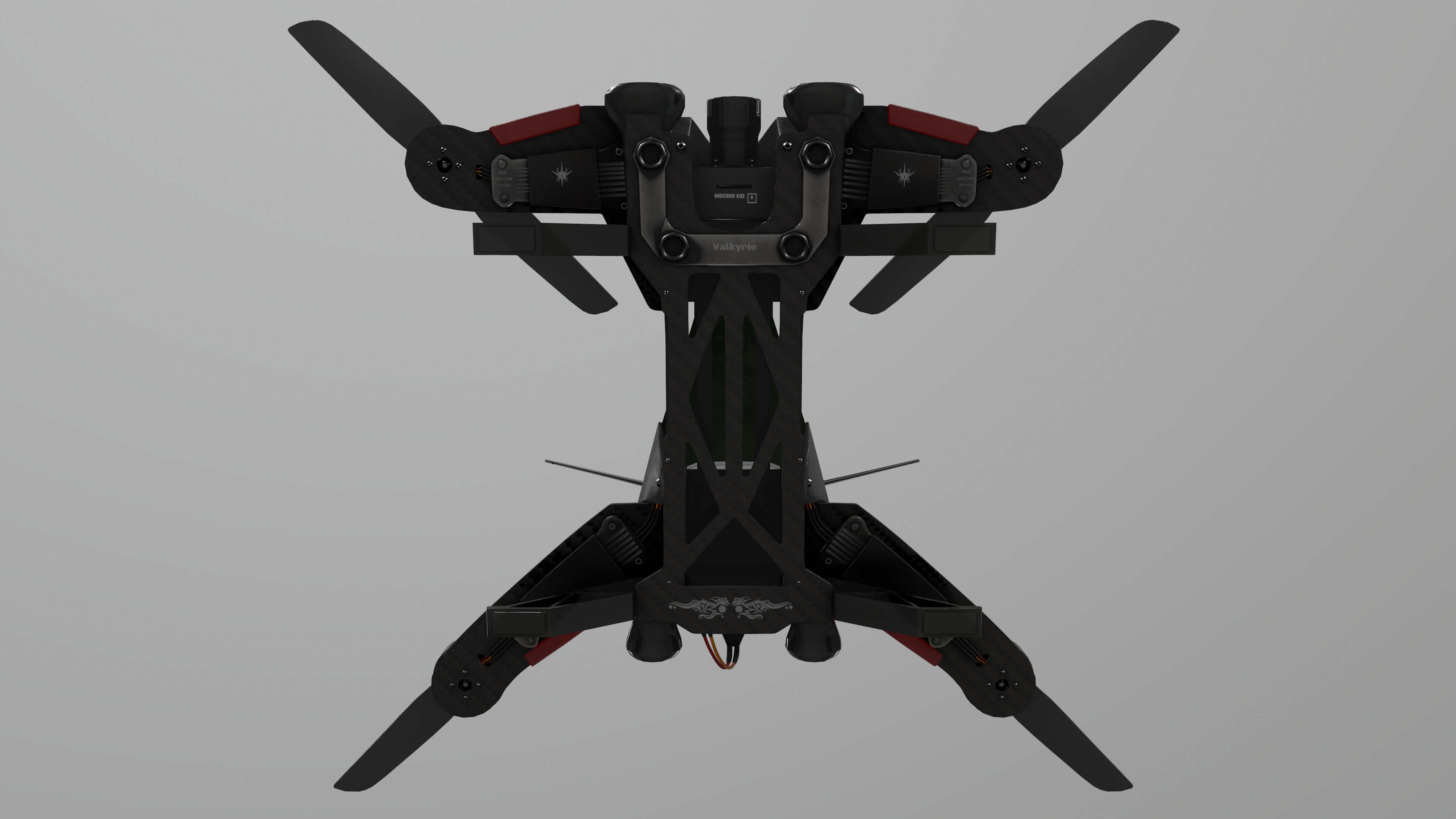 FPV Drone Valkyrie S2 &ndash Military UAV 4K PBR Game Read 3D Model