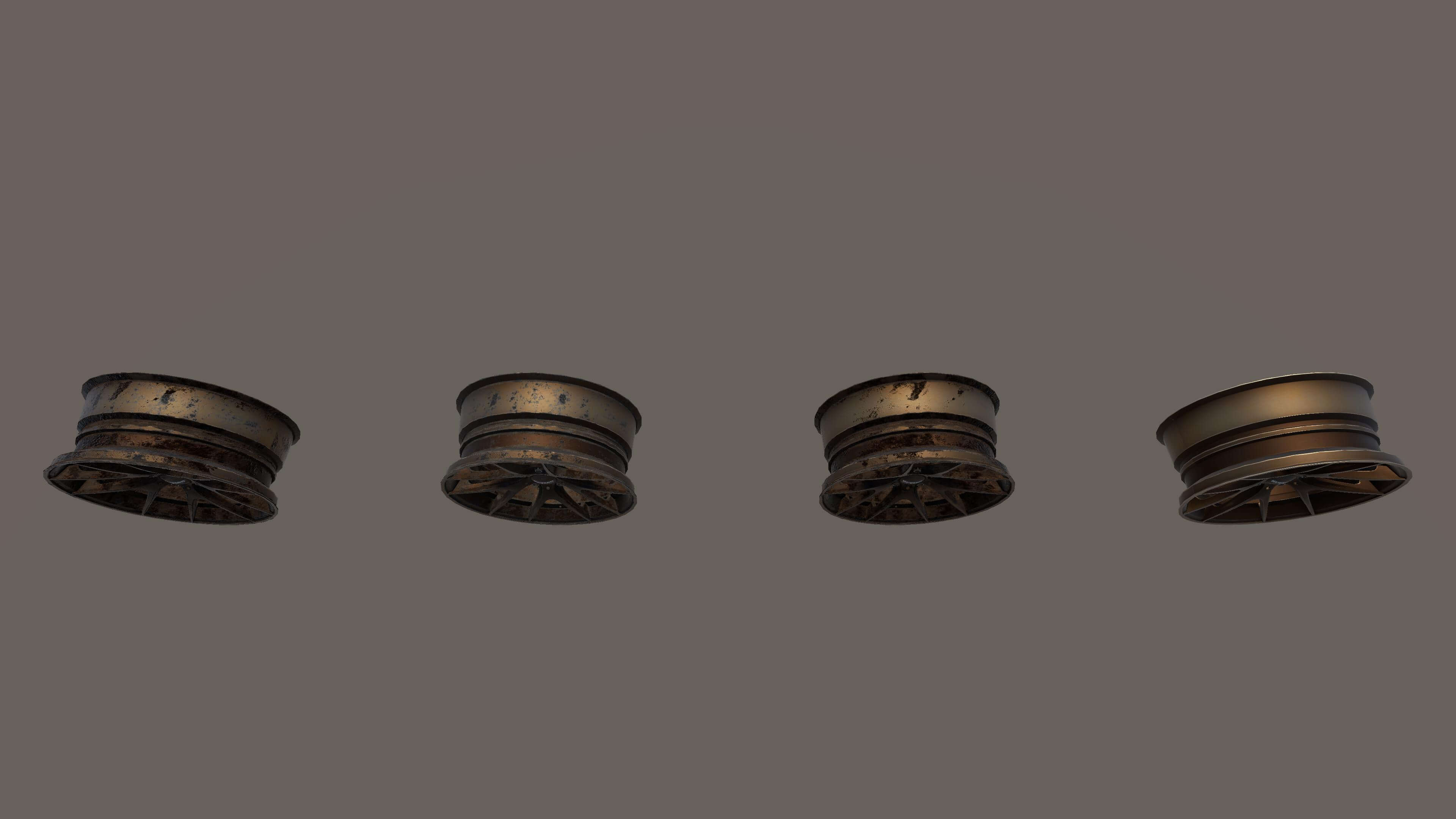 Kryxen Rim V1 - Bronze - Game Ready UE5 &amp Unity 3D Model