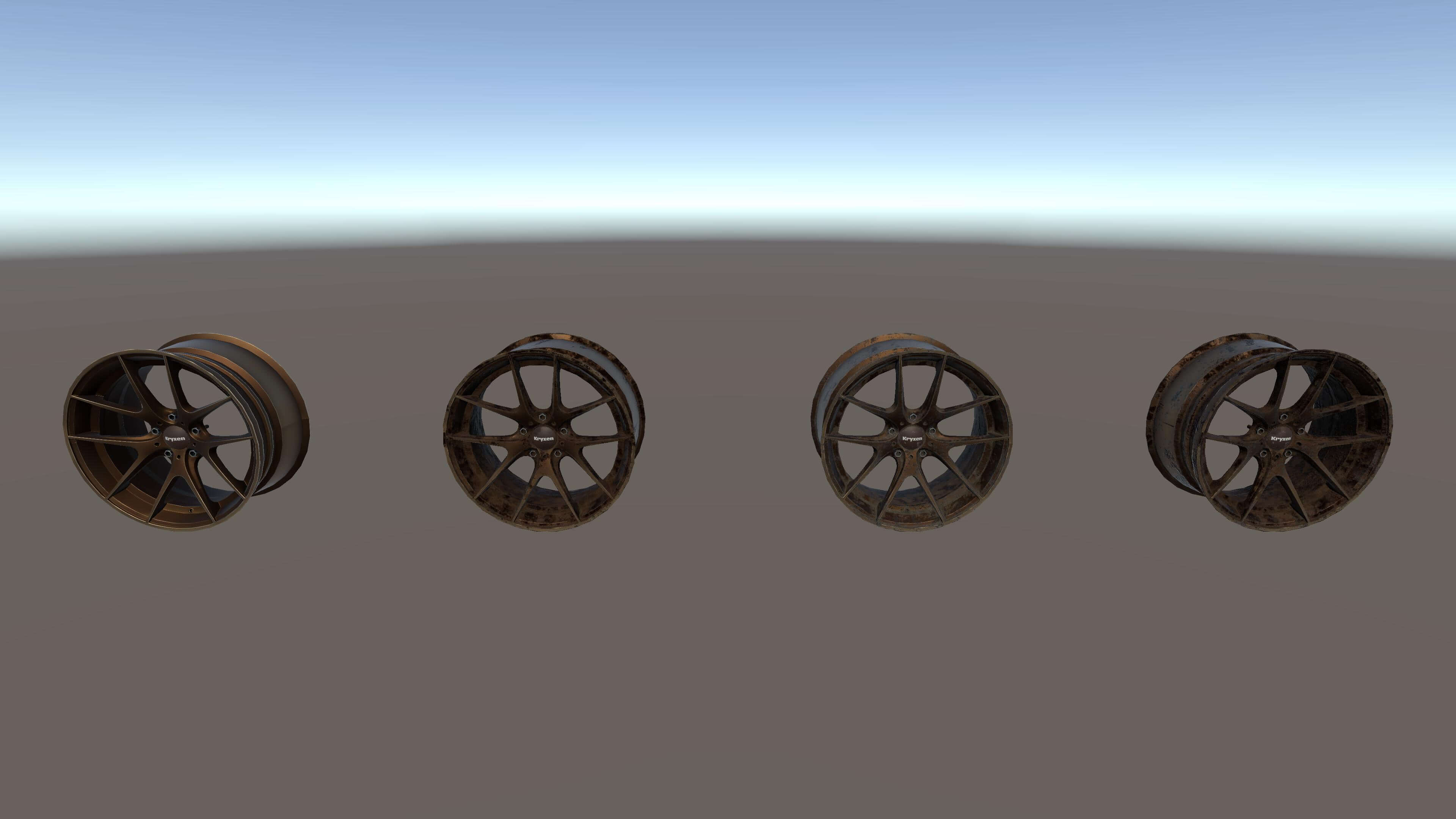 Kryxen Rim V1 - Bronze - Game Ready UE5 &amp Unity 3D Model