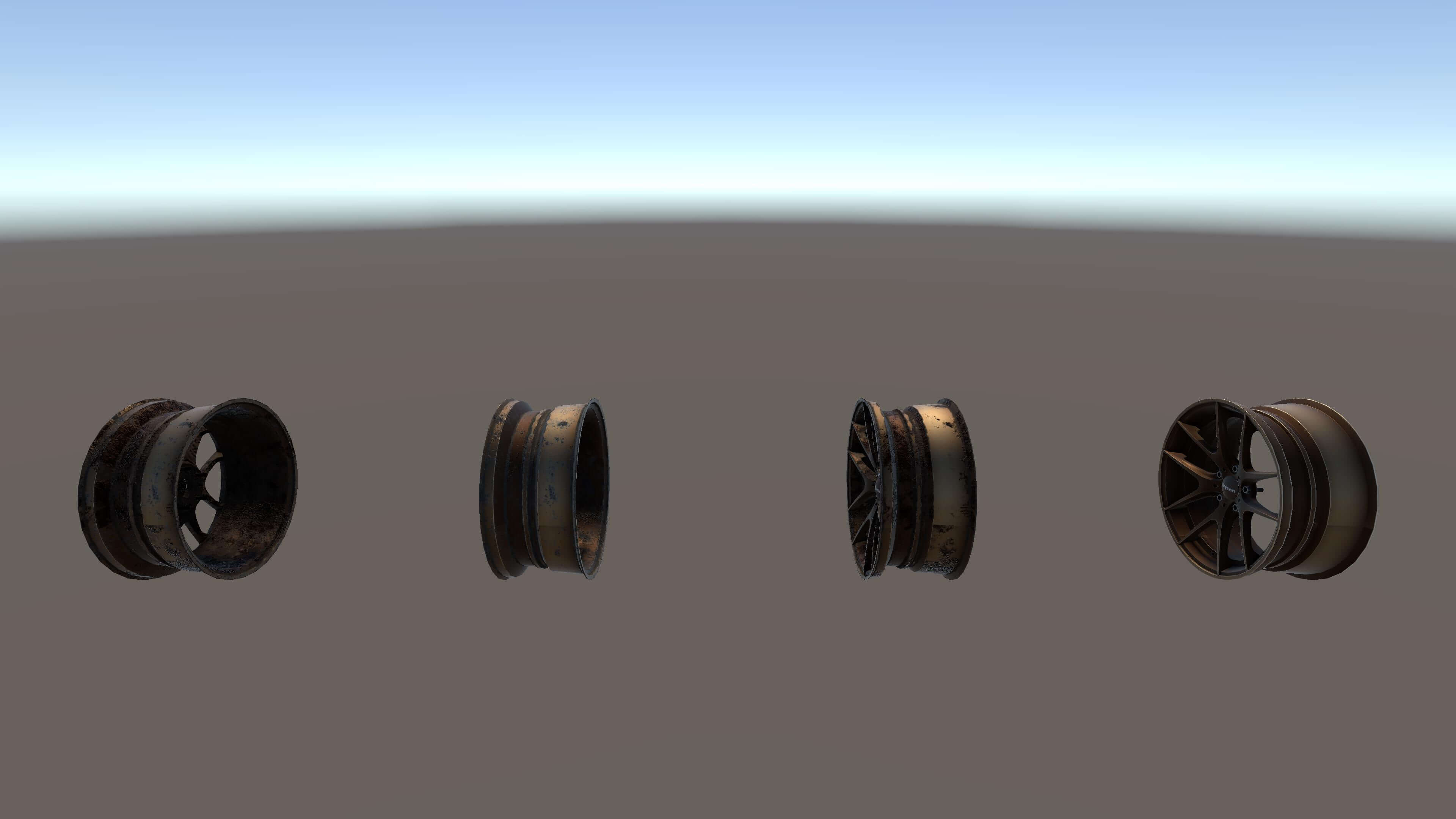 Kryxen Rim V1 - Bronze - Game Ready UE5 &amp Unity 3D Model
