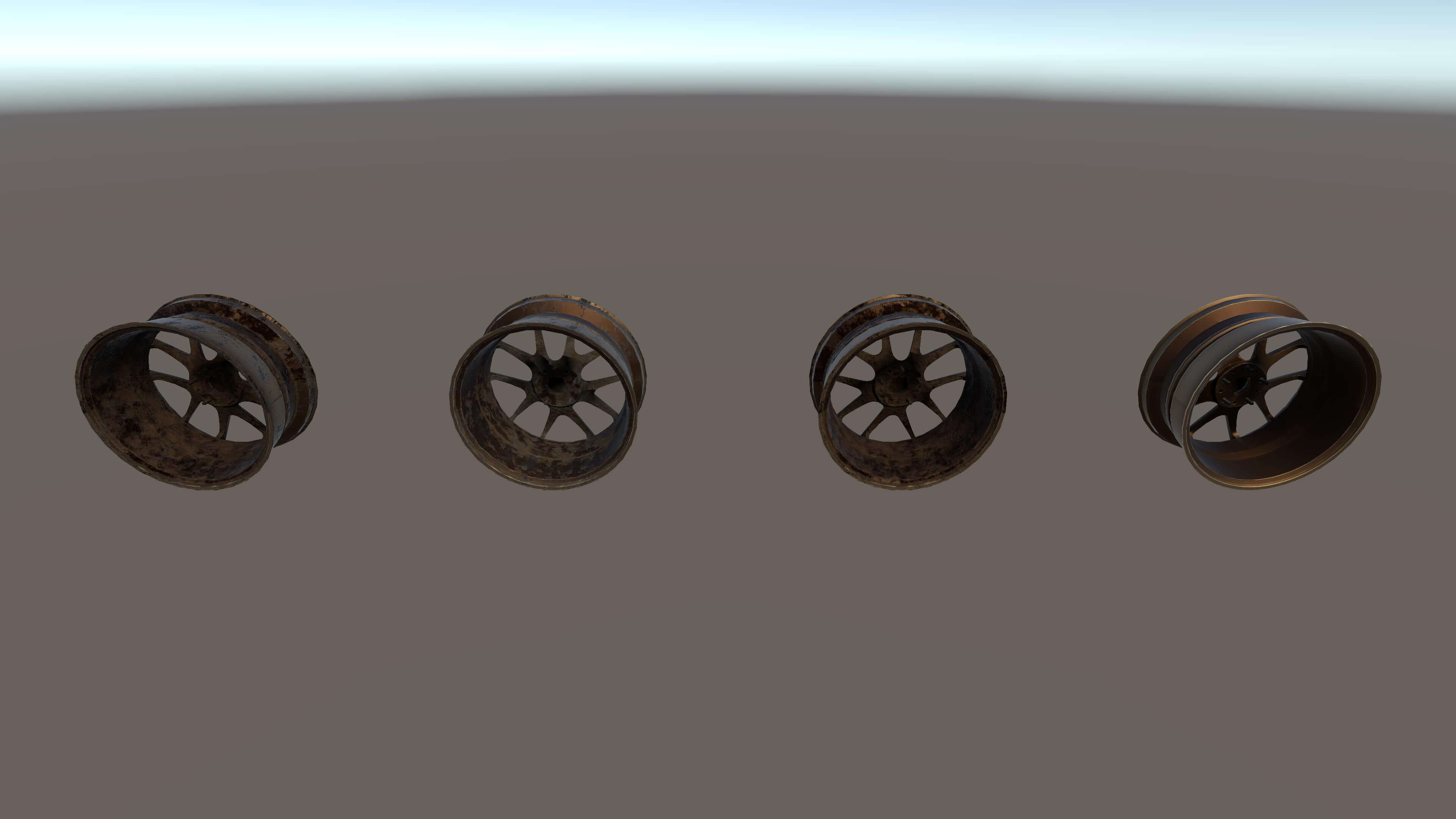 Kryxen Rim V1 - Bronze - Game Ready UE5 &amp Unity 3D Model
