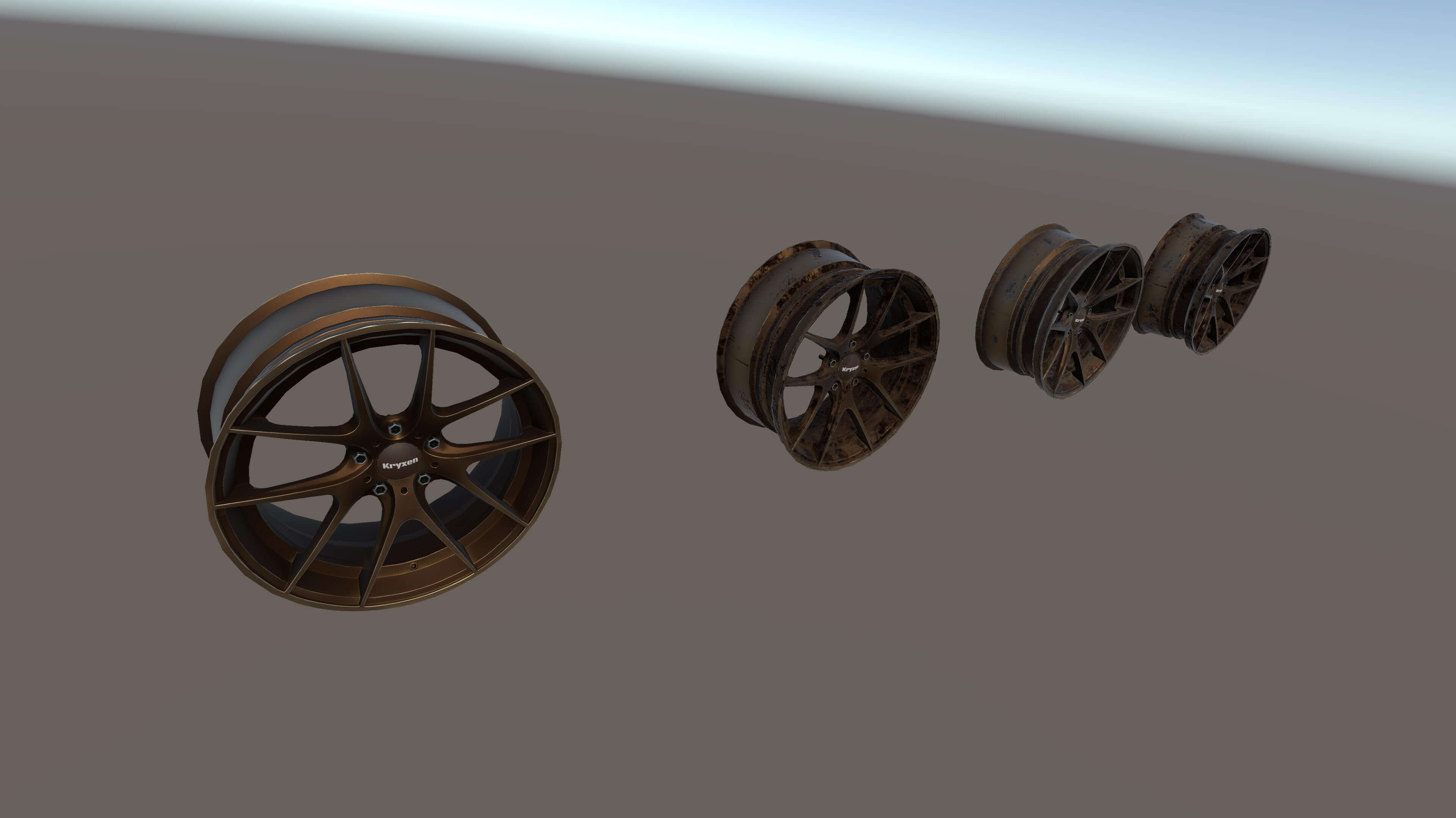 Kryxen Rim V1 - Bronze - Game Ready UE5 & Unity 3D Model