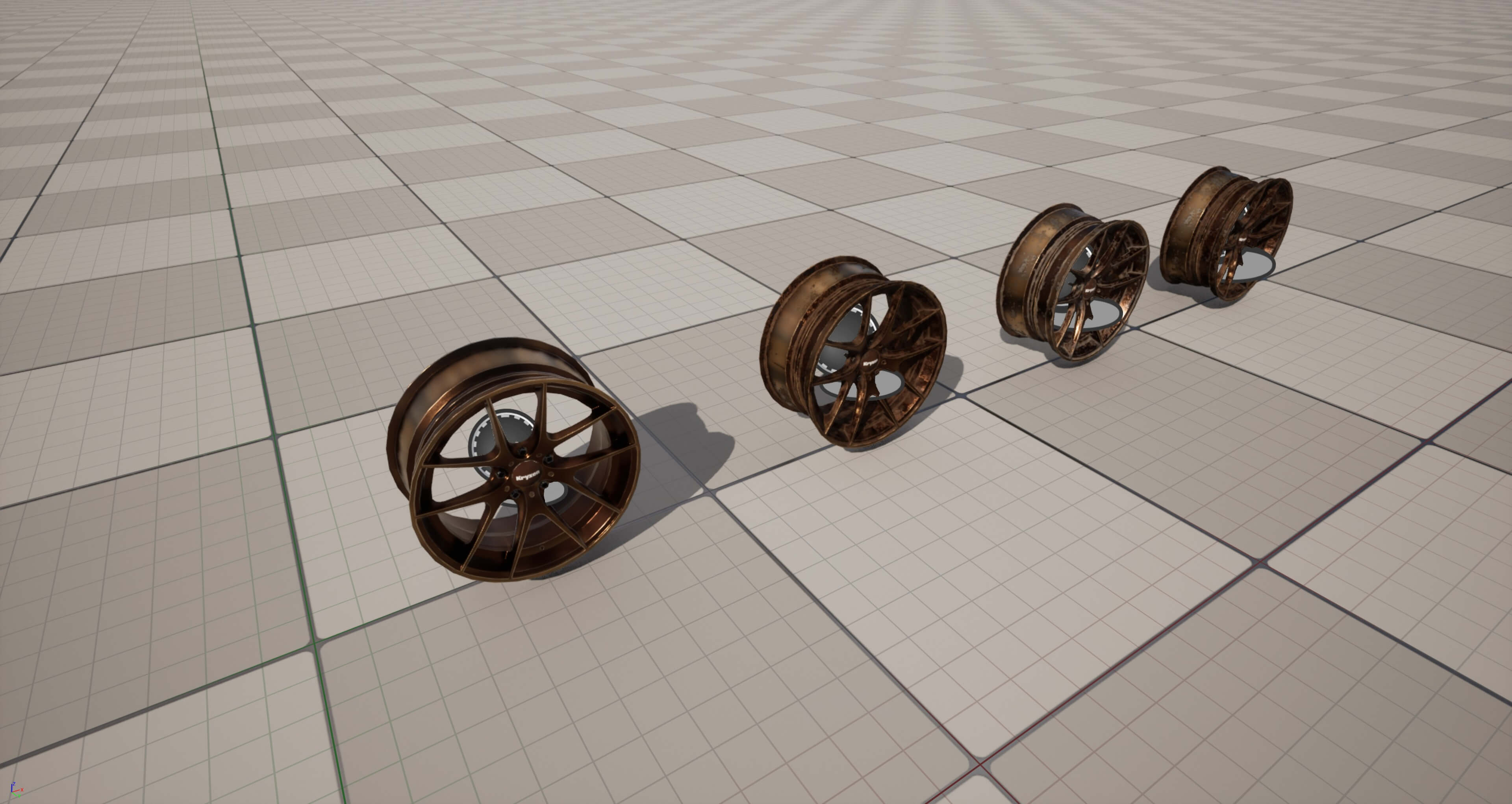 Kryxen Rim V1 - Bronze - Game Ready UE5 &amp Unity 3D Model