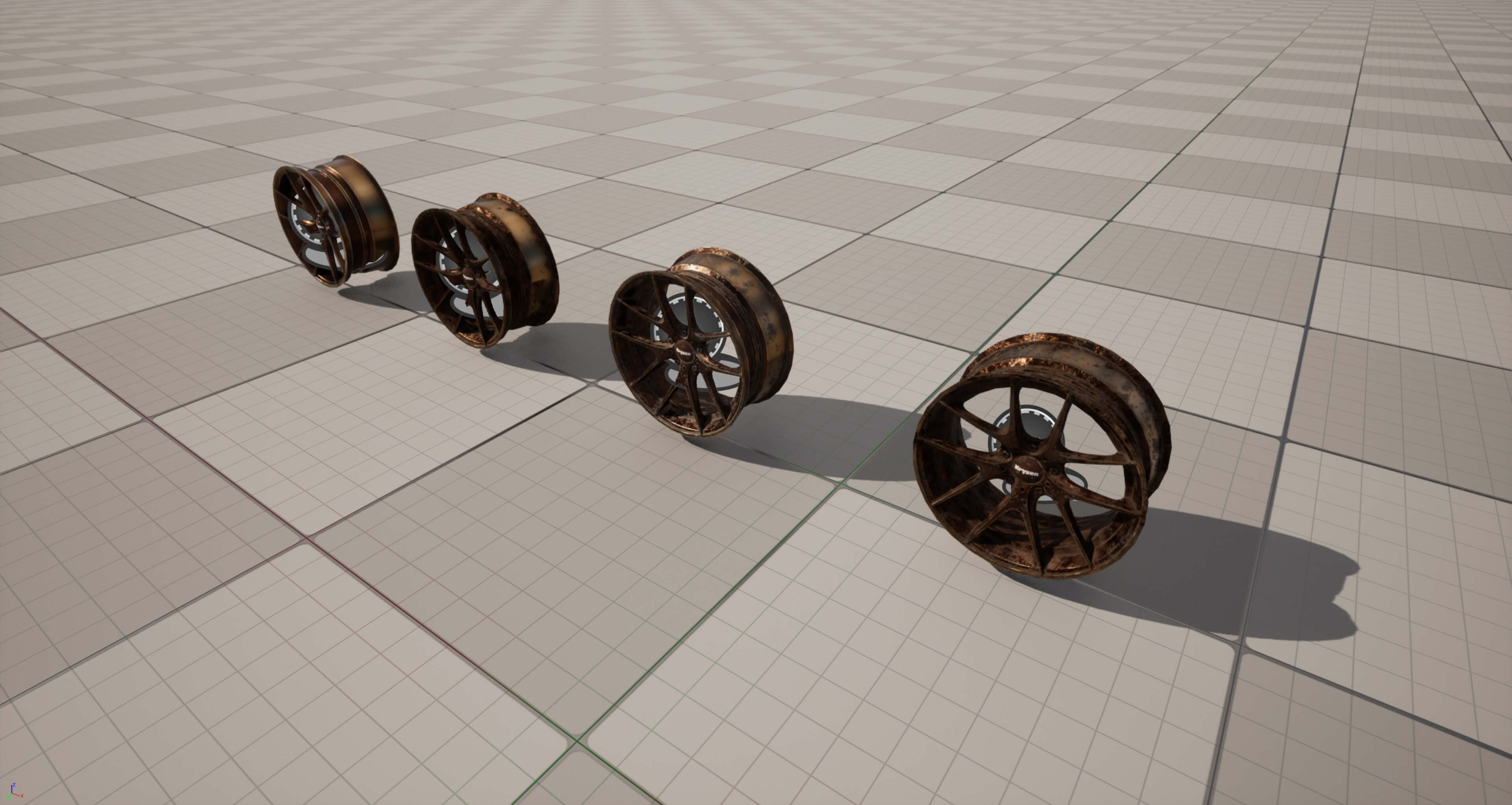 Kryxen Rim V1 - Bronze - Game Ready UE5 & Unity 3D Model