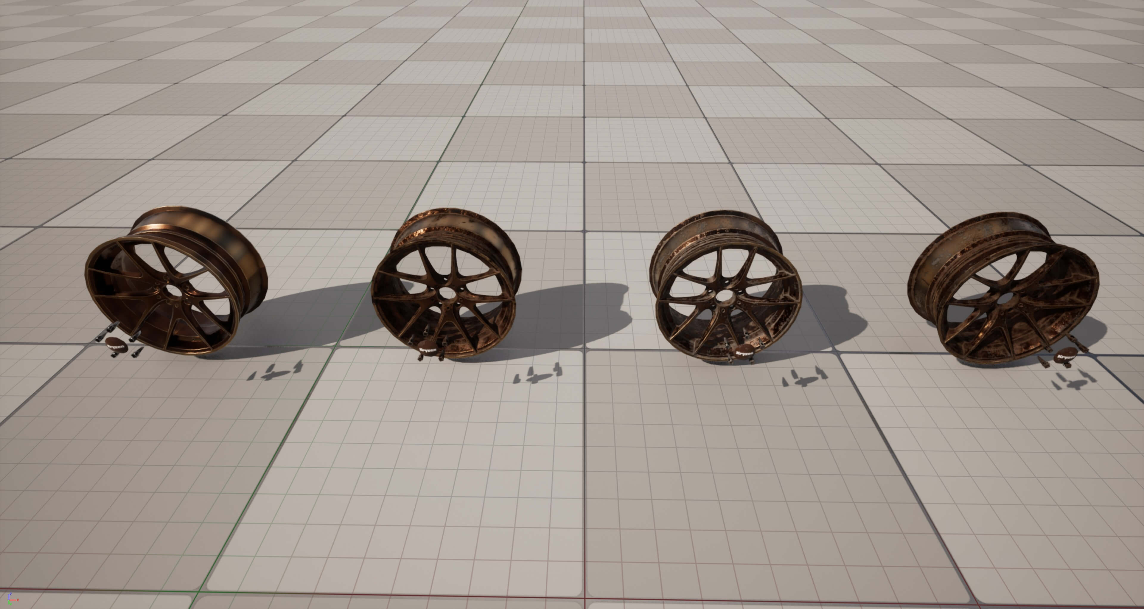 Kryxen Rim V1 - Bronze - Game Ready UE5 & Unity 3D Model