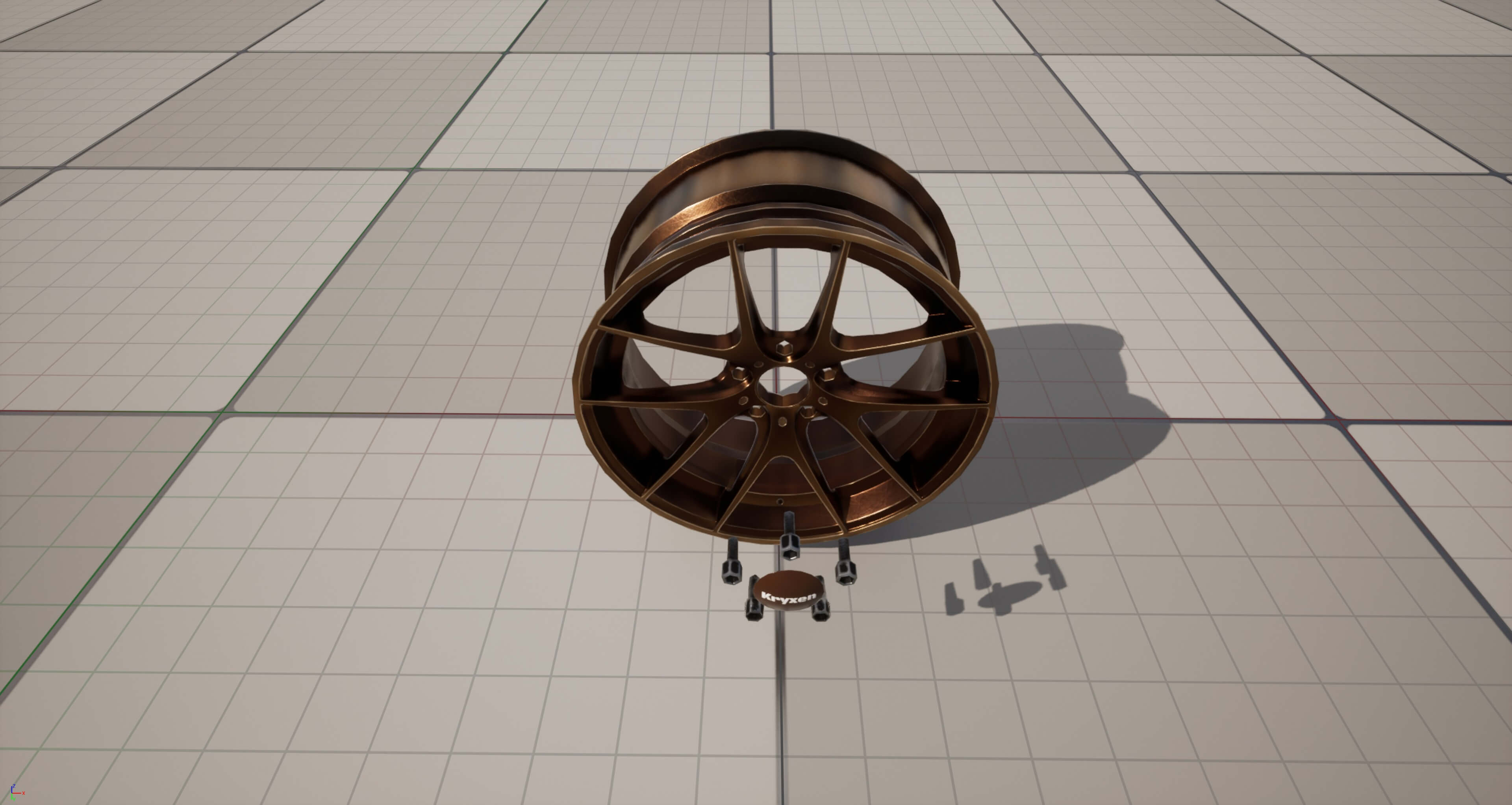 Kryxen Rim V1 - Bronze - Game Ready UE5 &amp Unity 3D Model