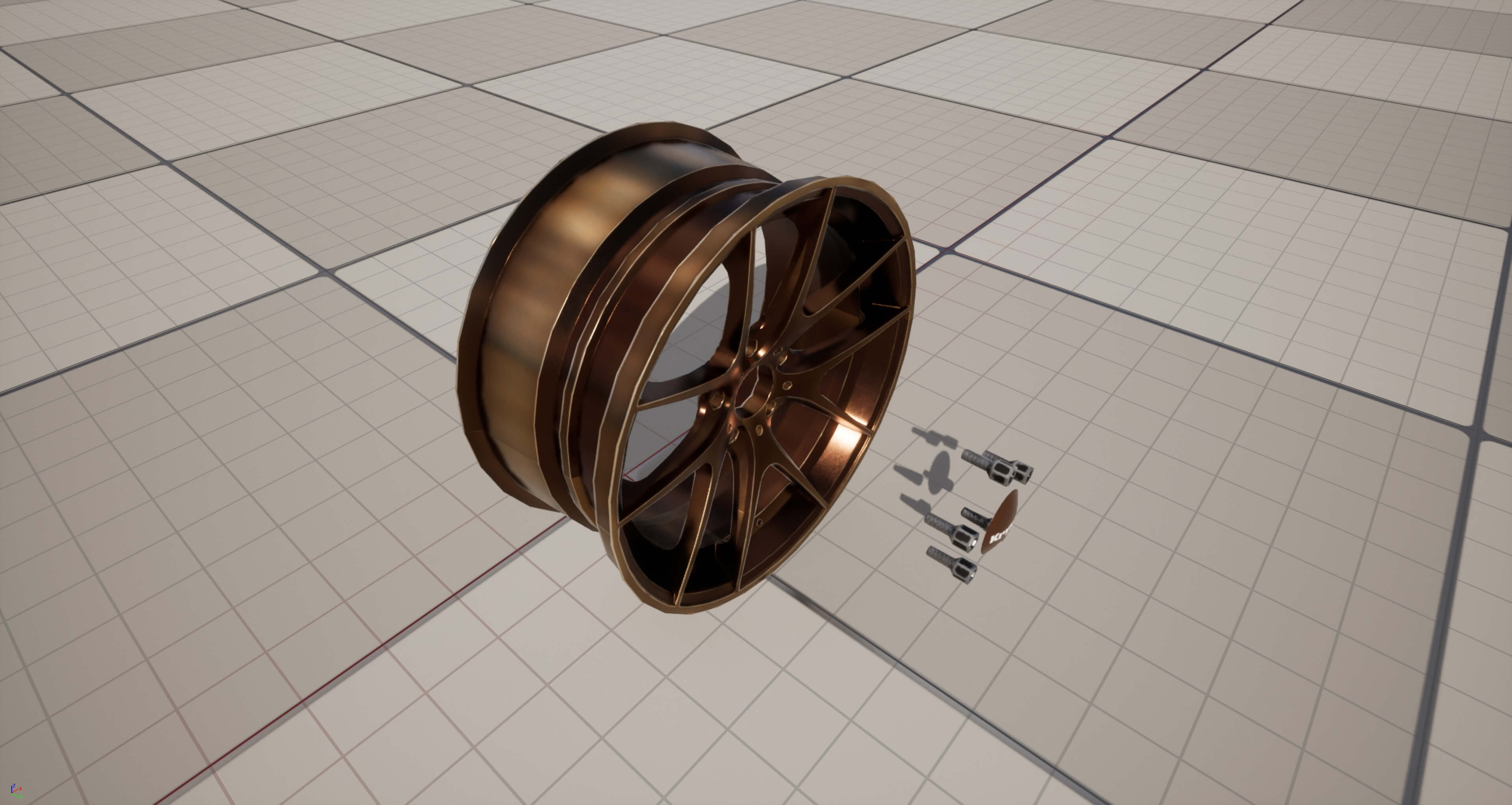 Kryxen Rim V1 - Bronze - Game Ready UE5 &amp Unity 3D Model