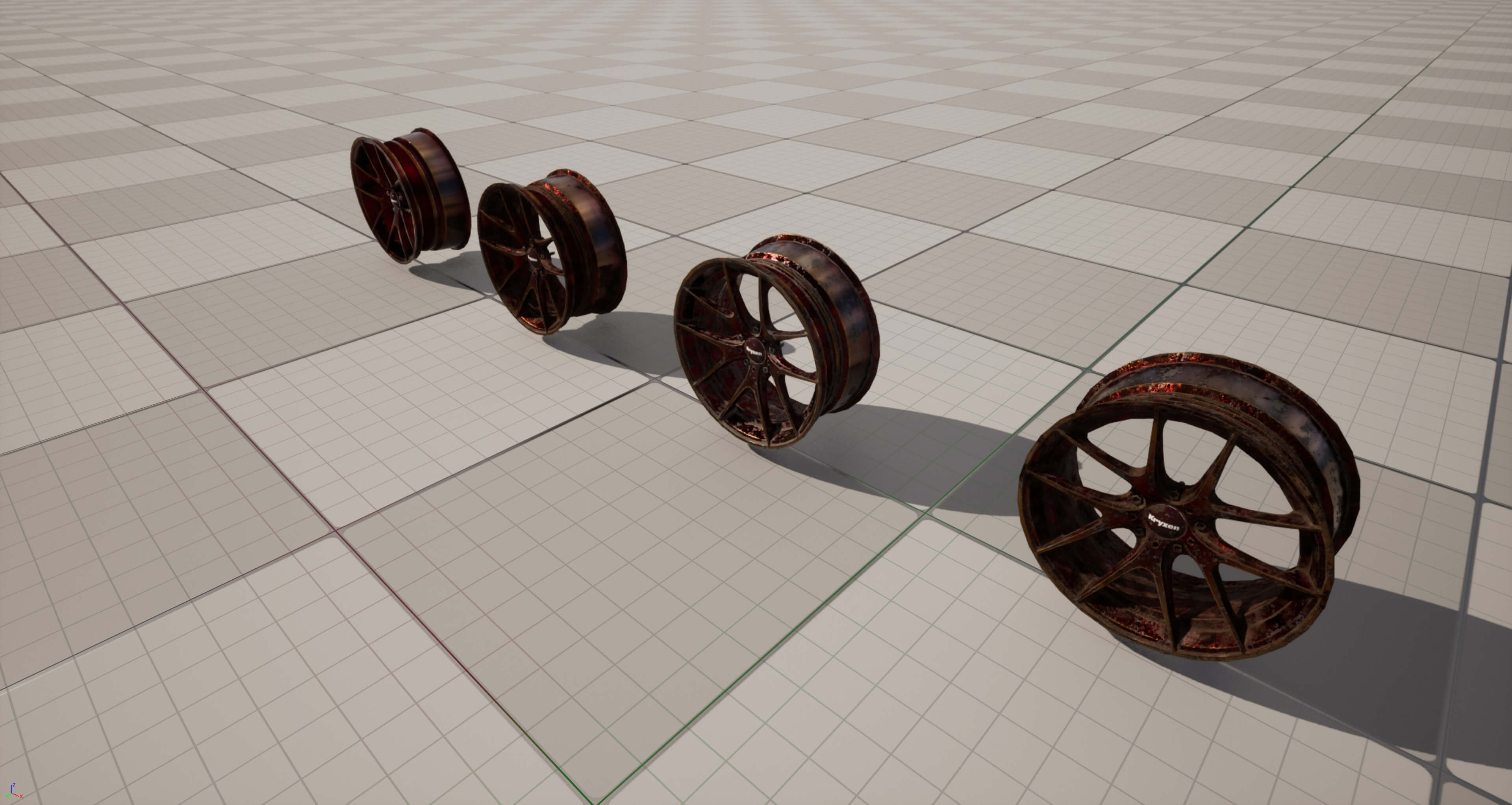 Kryxen Rim V1 Candy Red Game Ready UE5 & Unity 3D Model