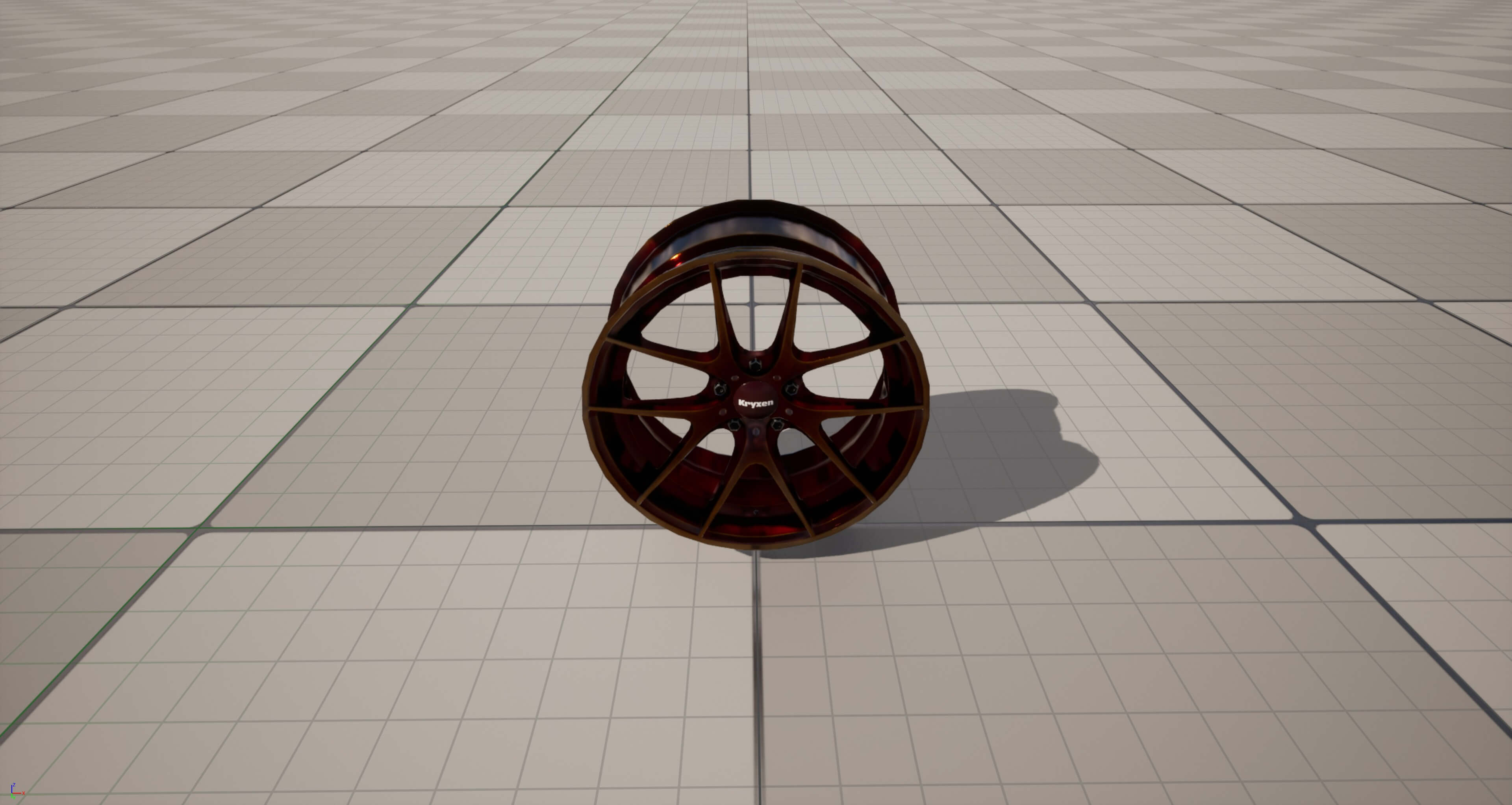Kryxen Rim V1 Candy Red Game Ready UE5 &amp Unity 3D Model