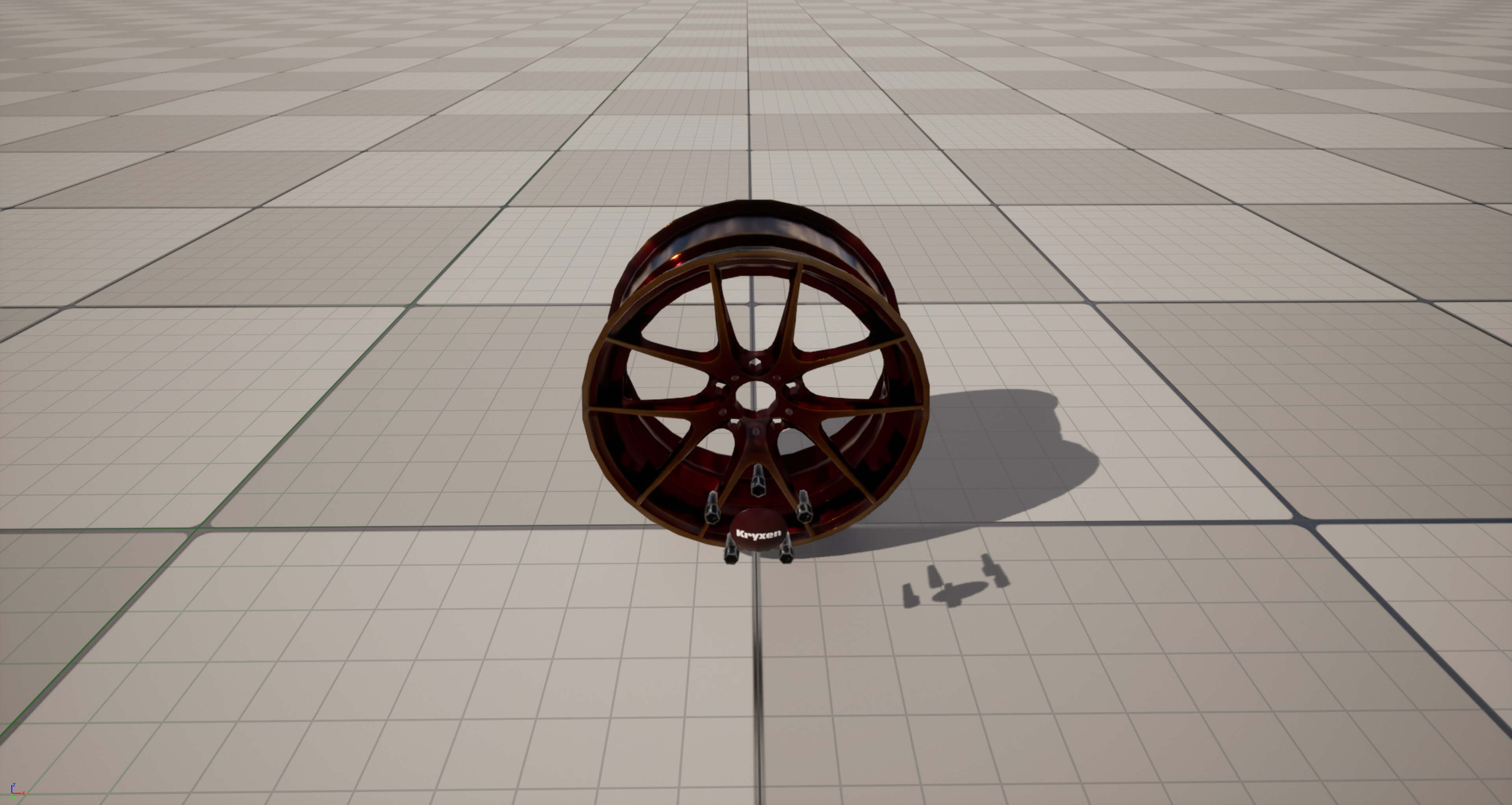 Kryxen Rim V1 Candy Red Game Ready UE5 & Unity 3D Model