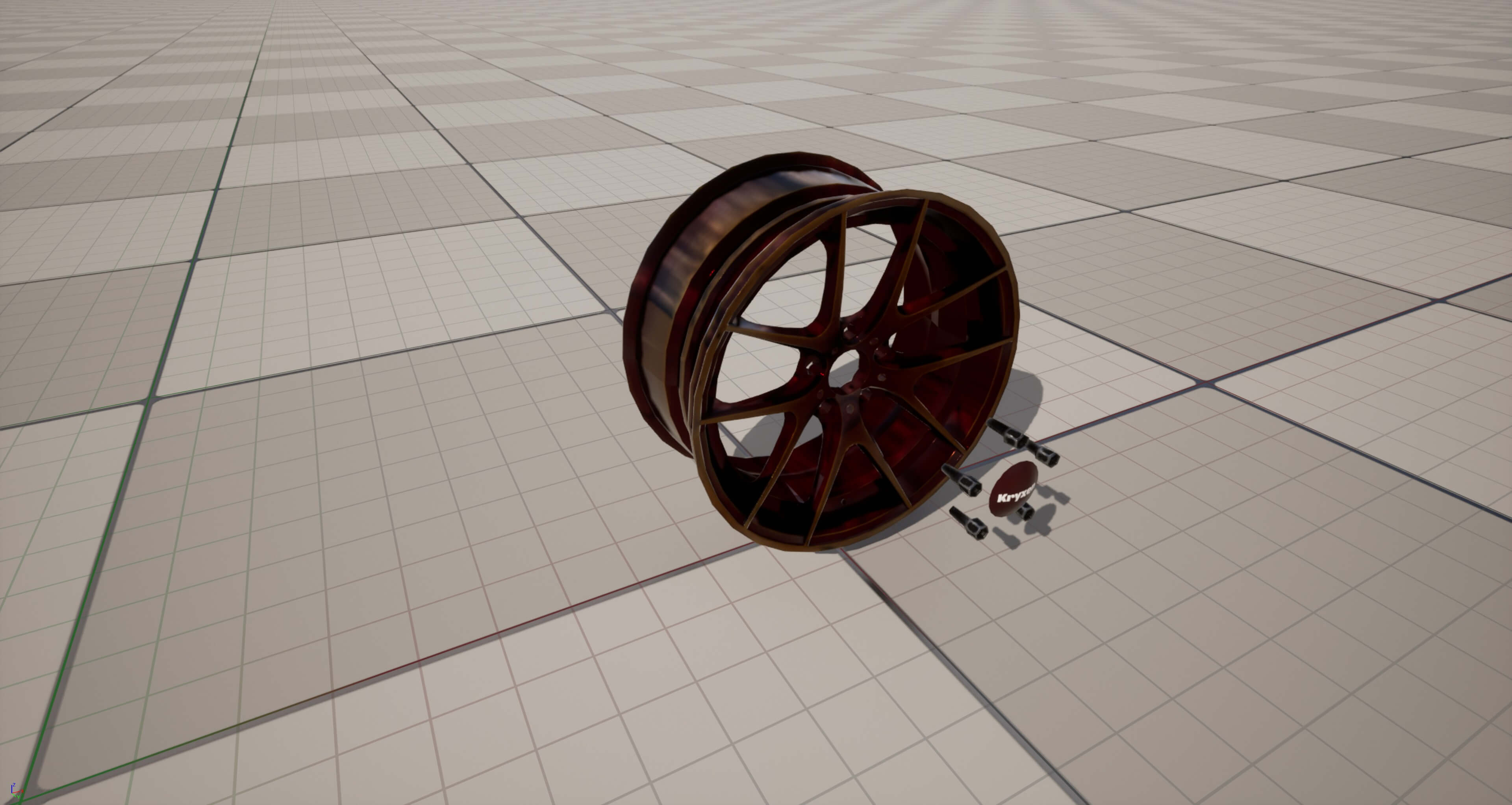 Kryxen Rim V1 Candy Red Game Ready UE5 & Unity 3D Model