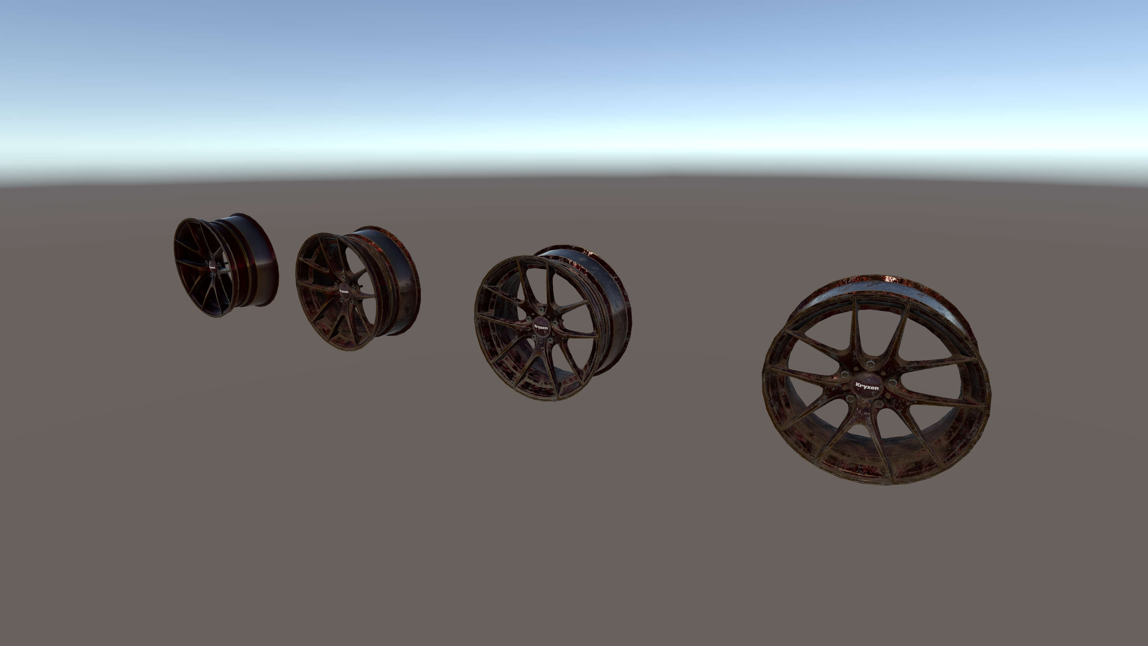 Kryxen Rim V1 Candy Red Game Ready UE5 & Unity 3D Model