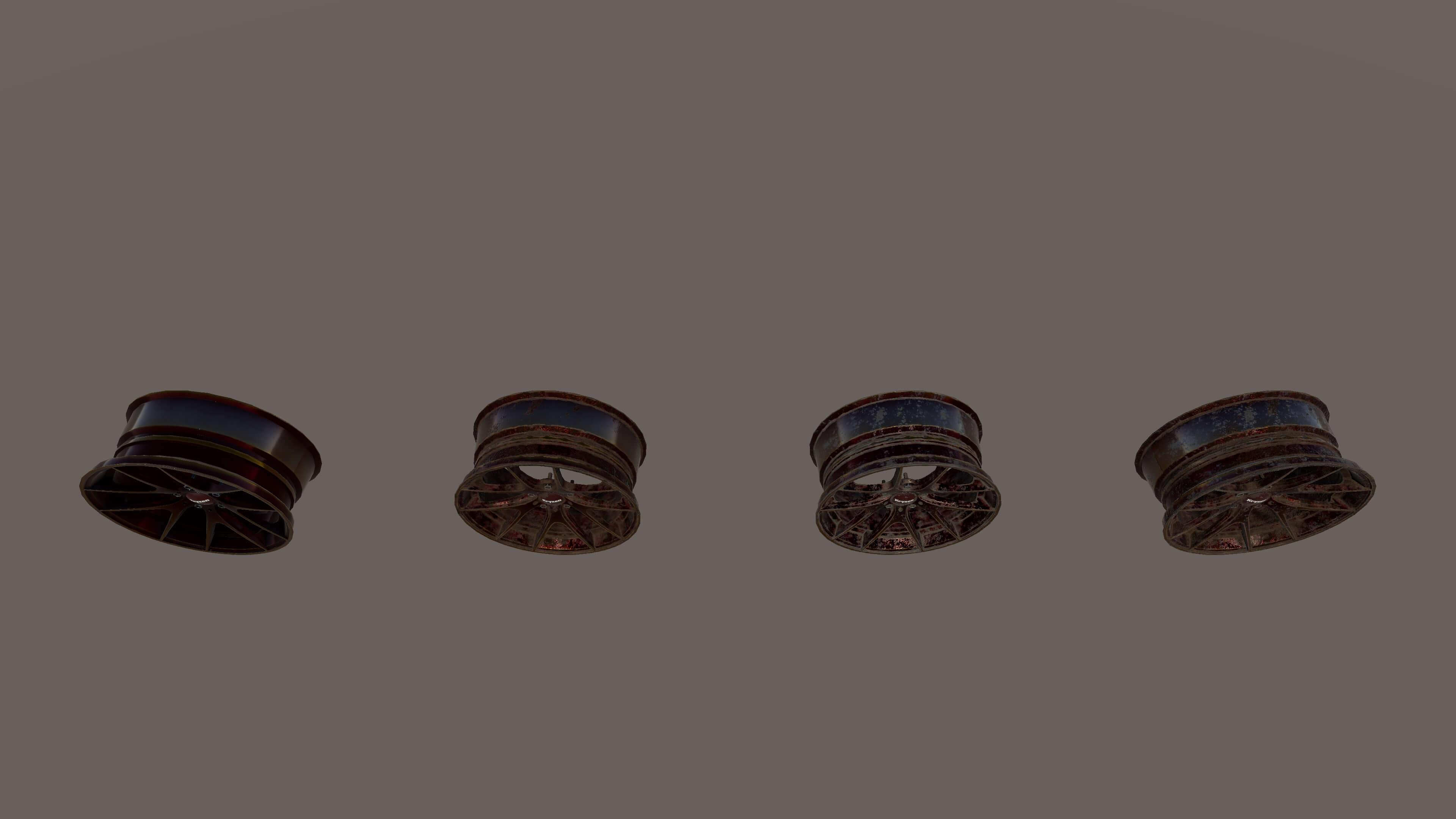 Kryxen Rim V1 Candy Red Game Ready UE5 &amp Unity 3D Model