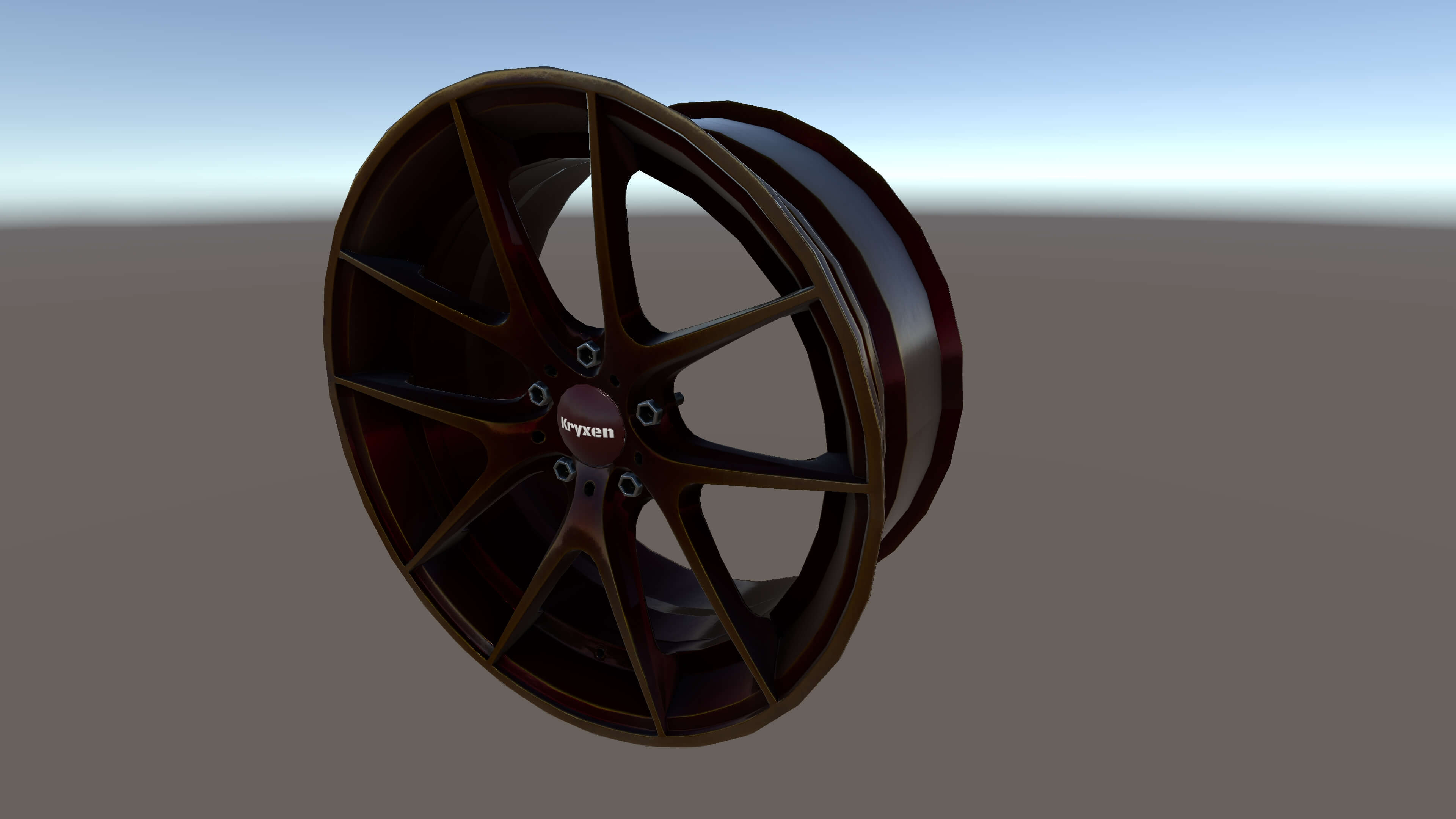 Kryxen Rim V1 Candy Red Game Ready UE5 & Unity 3D Model