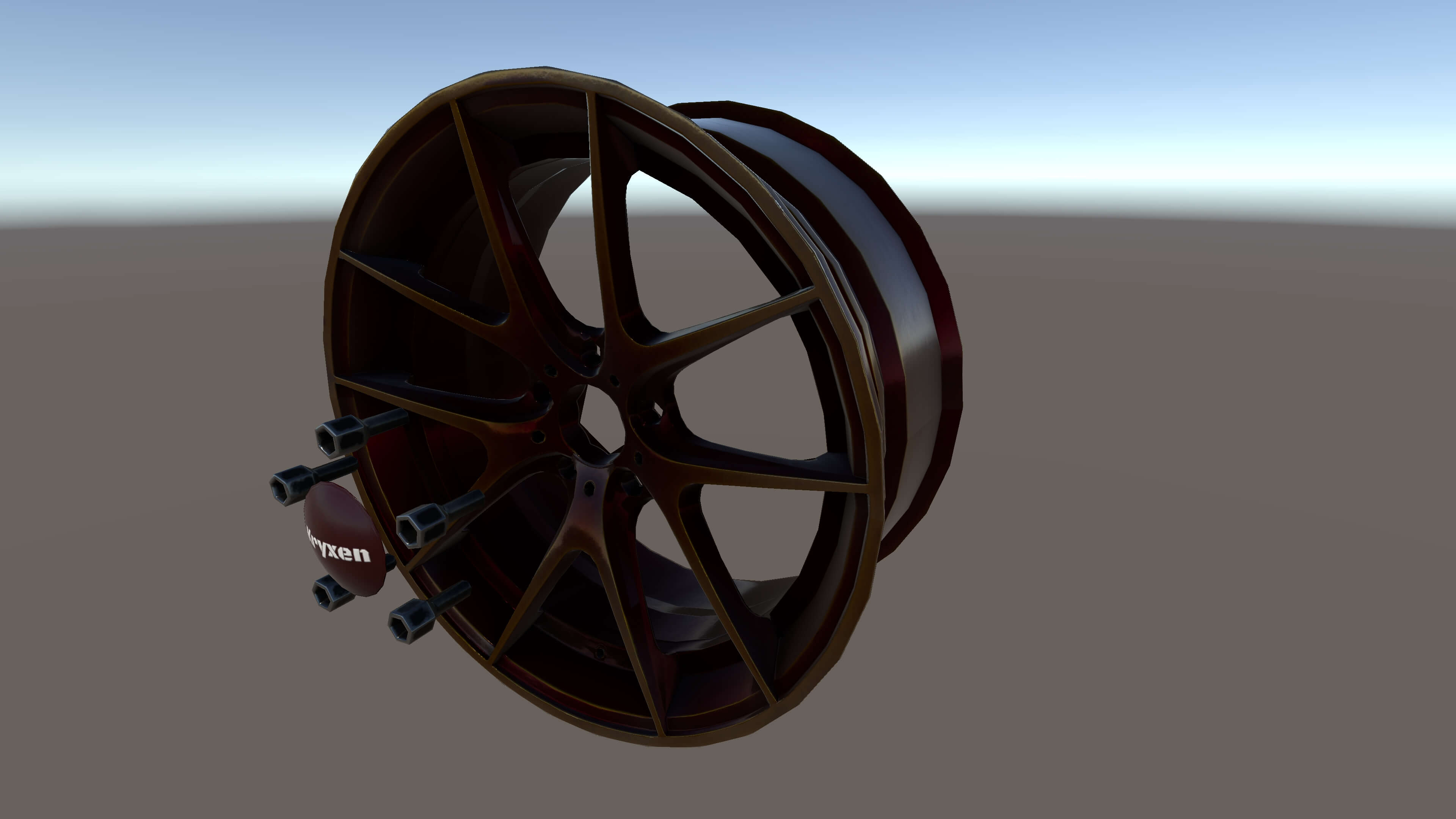 Kryxen Rim V1 Candy Red Game Ready UE5 & Unity 3D Model