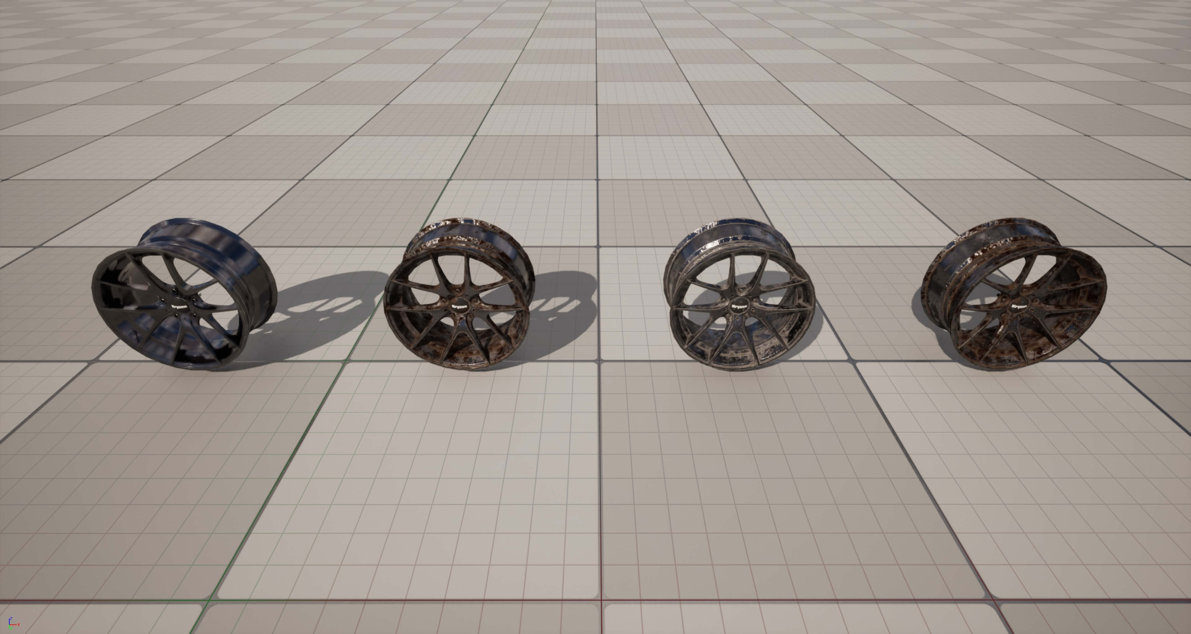 Kryxen Rim V1 - Dark Chrome - Game Ready UE5 and Unity 3D Model