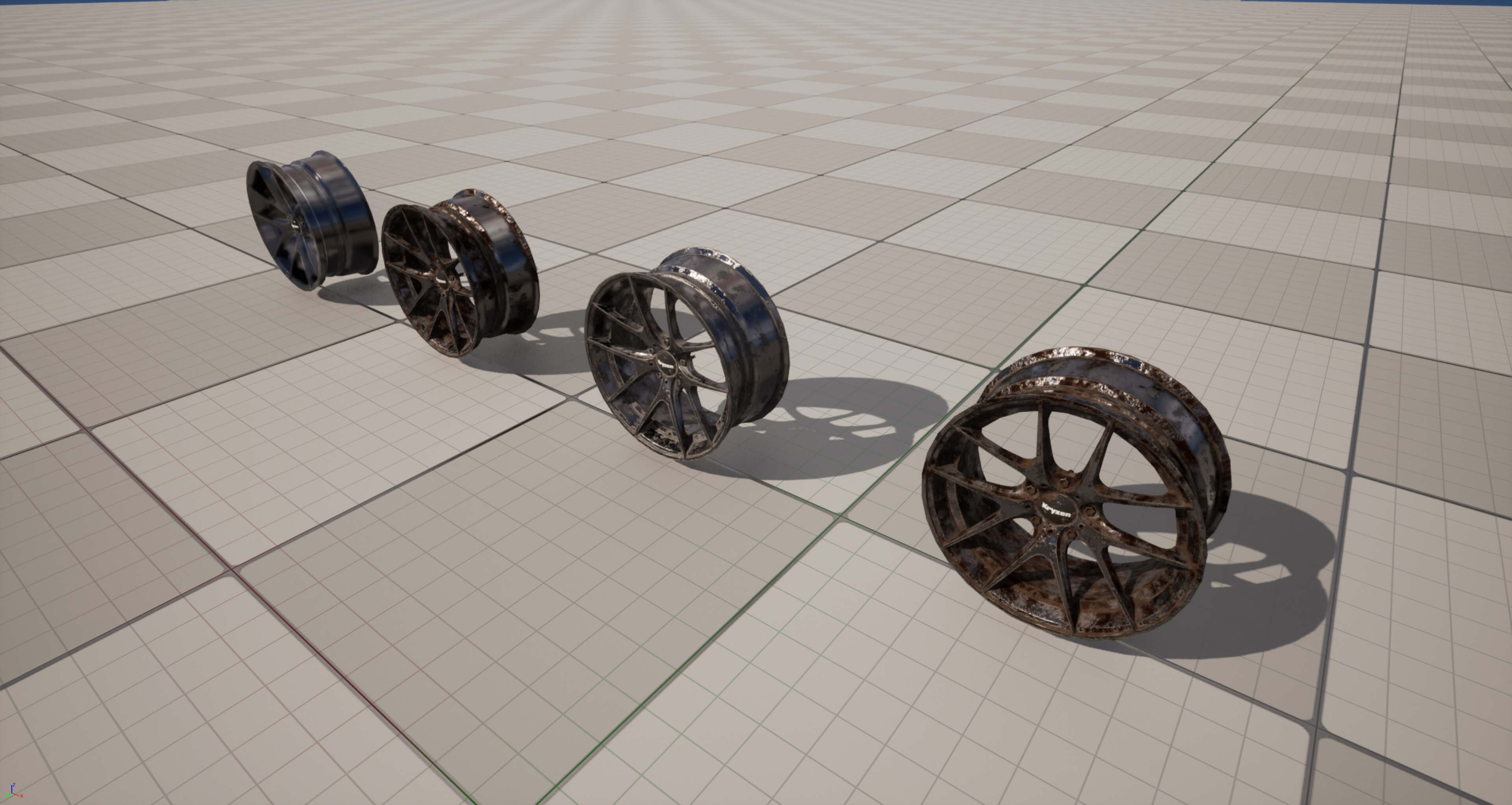 Kryxen Rim V1 - Dark Chrome - Game Ready UE5 and Unity 3D Model