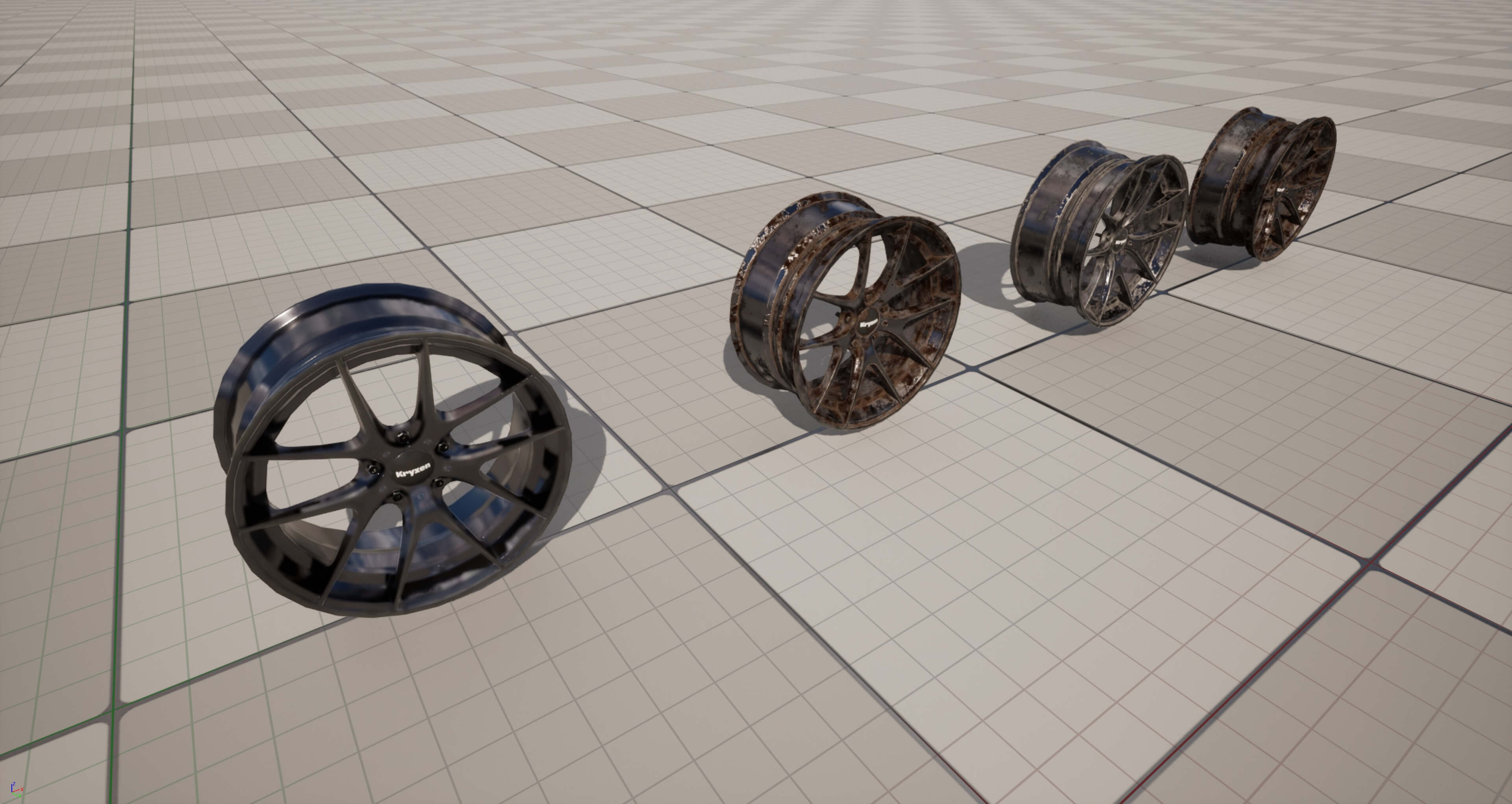 Kryxen Rim V1 - Dark Chrome - Game Ready UE5 and Unity 3D Model