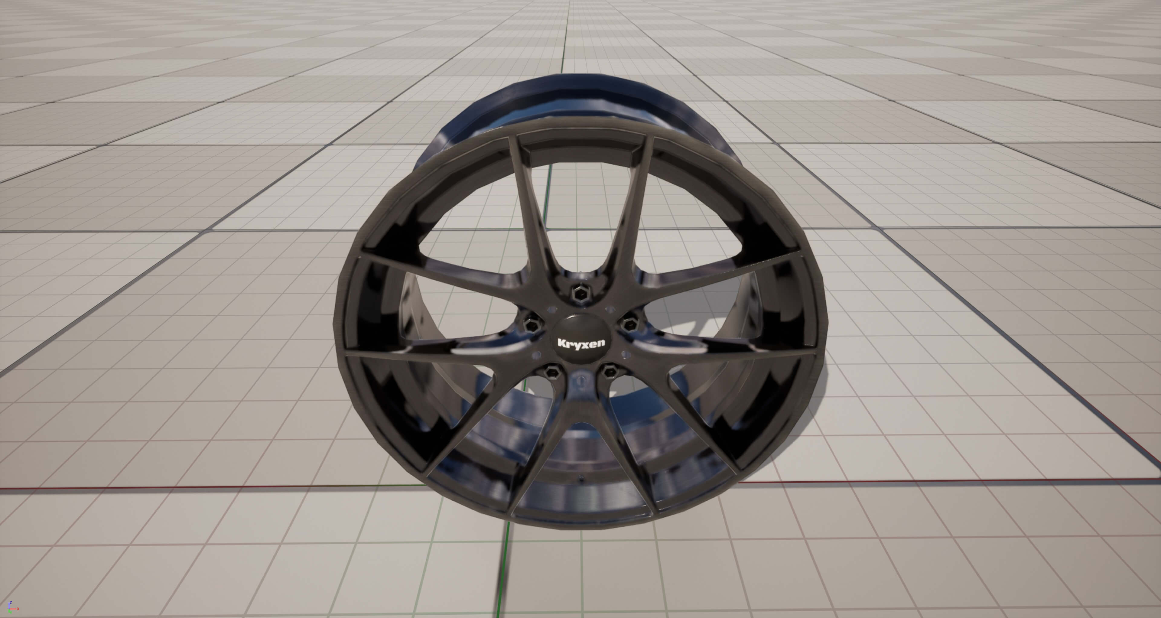 Kryxen Rim V1 - Dark Chrome - Game Ready UE5 and Unity 3D Model