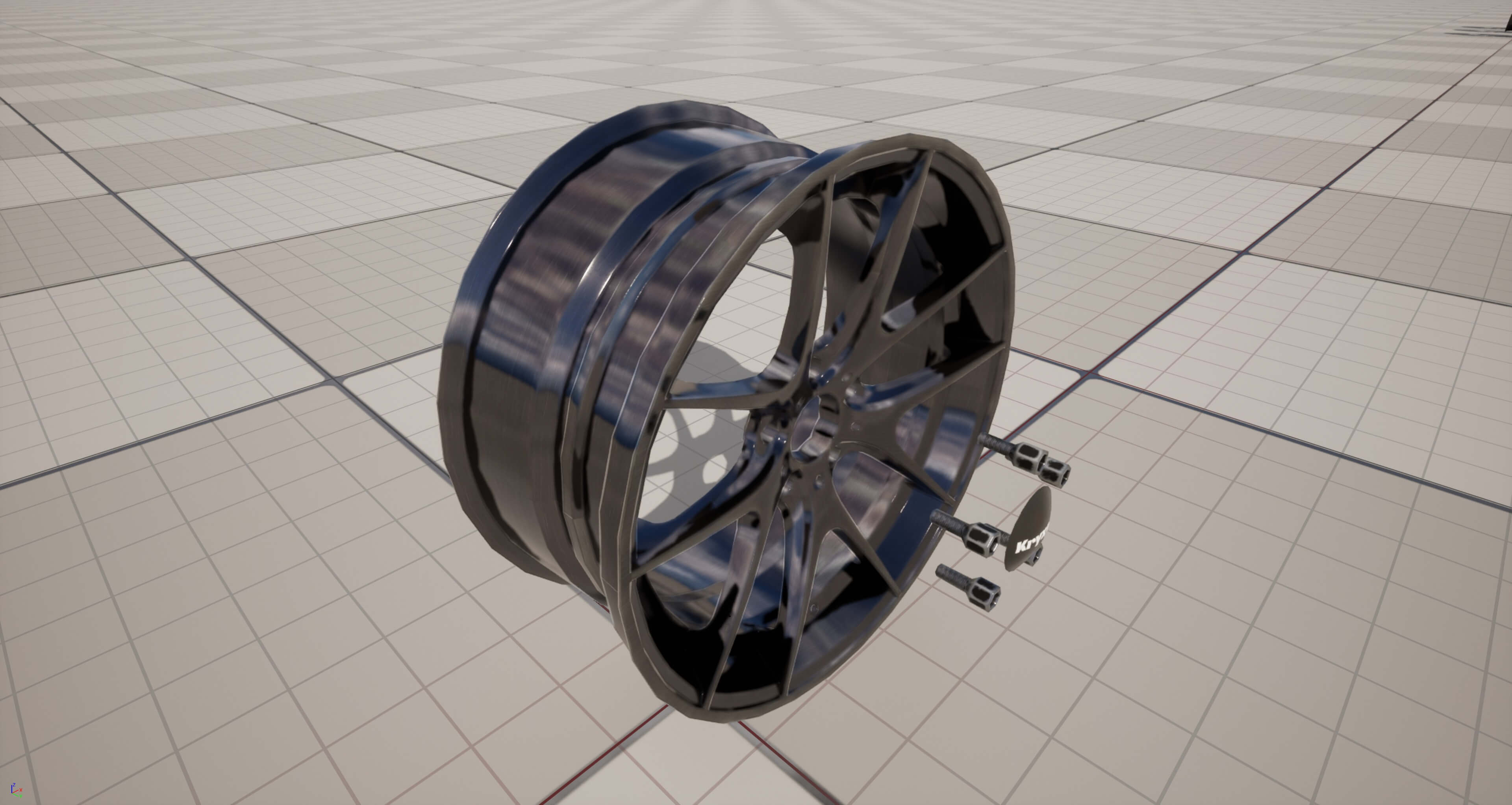 Kryxen Rim V1 - Dark Chrome - Game Ready UE5 and Unity 3D Model