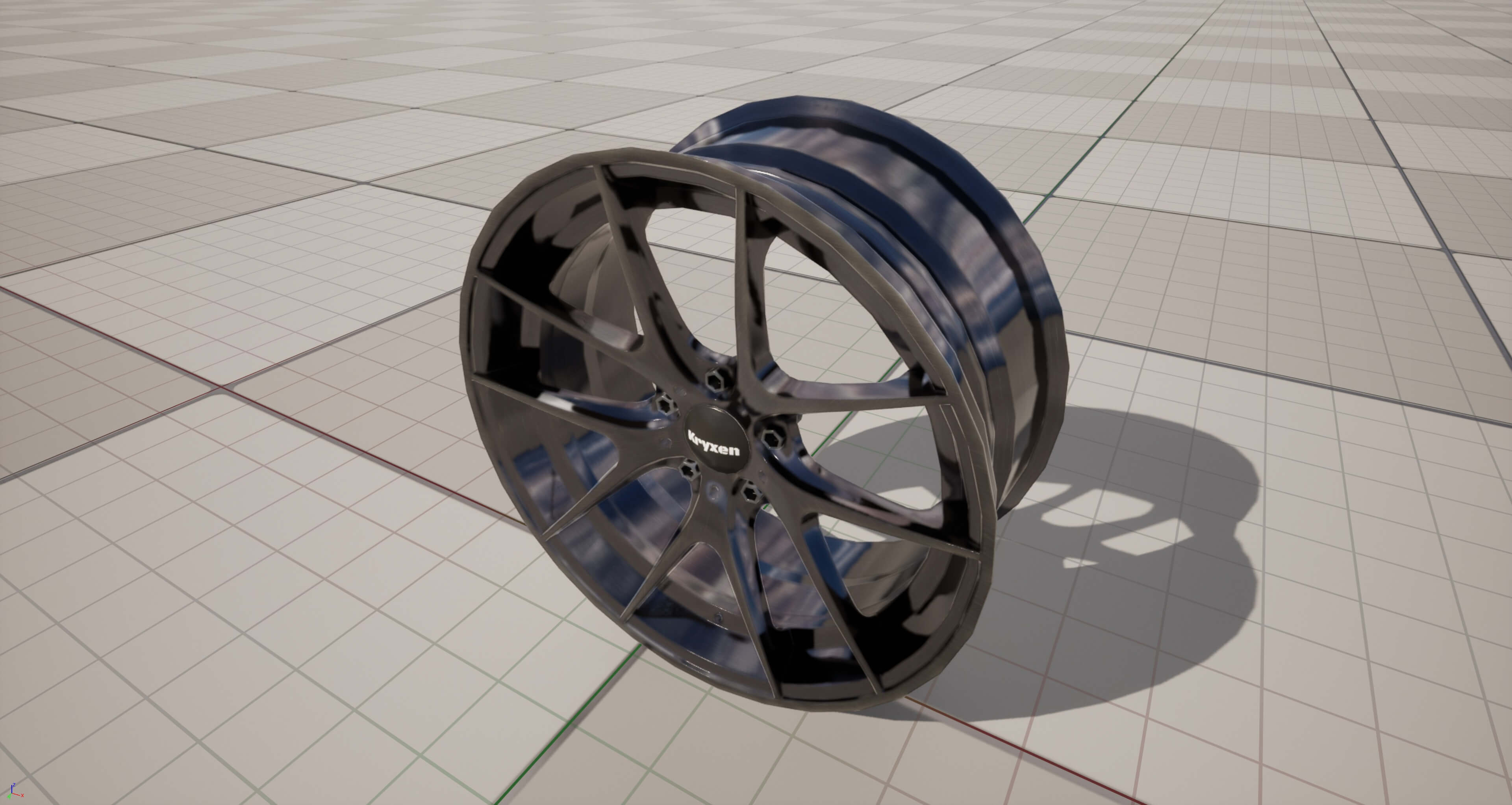 Kryxen Rim V1 - Dark Chrome - Game Ready UE5 and Unity 3D Model