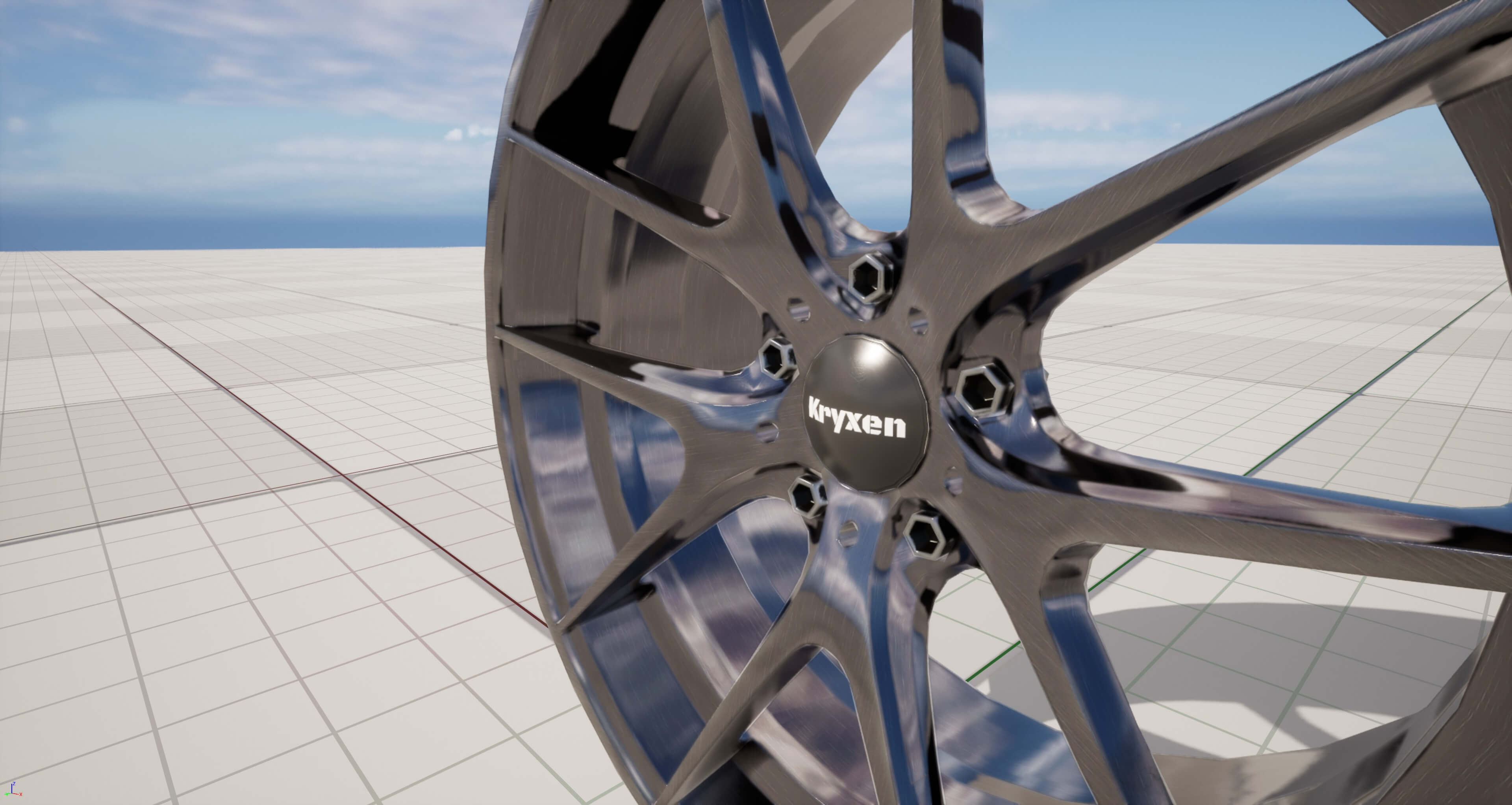 Kryxen Rim V1 - Dark Chrome - Game Ready UE5 and Unity 3D Model