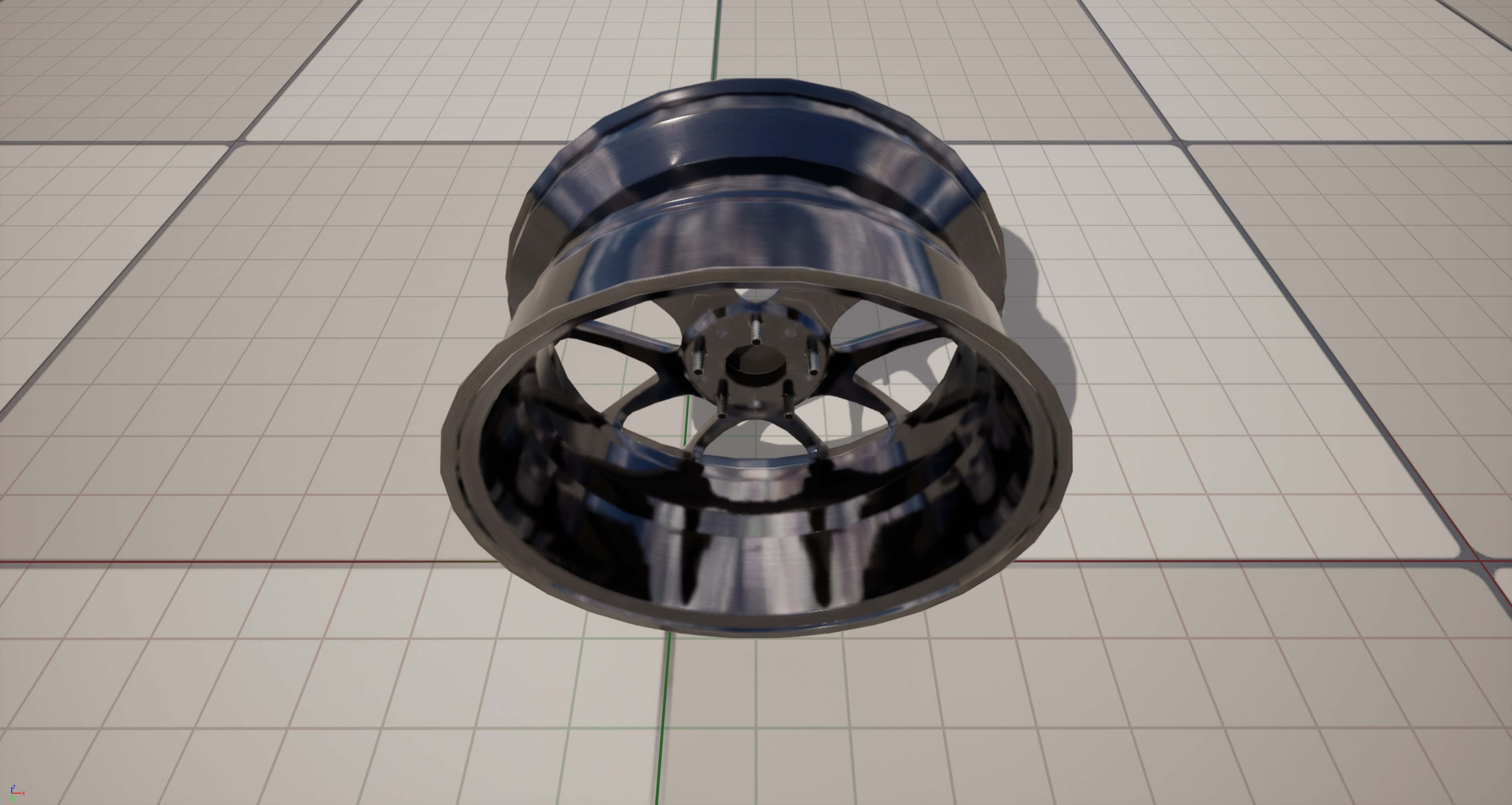 Kryxen Rim V1 - Dark Chrome - Game Ready UE5 and Unity 3D Model