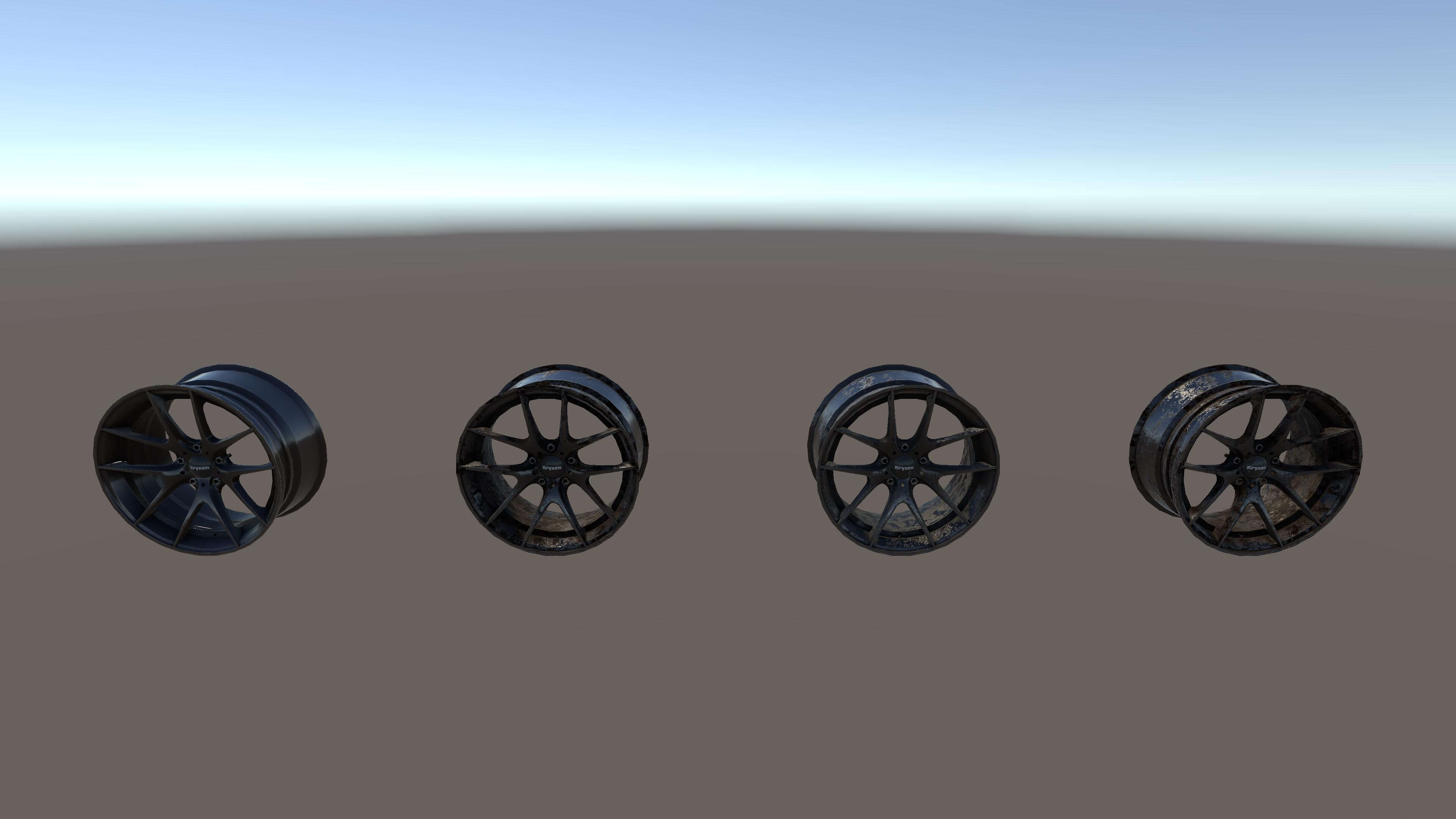 Kryxen Rim V1 - Dark Chrome - Game Ready UE5 and Unity 3D Model