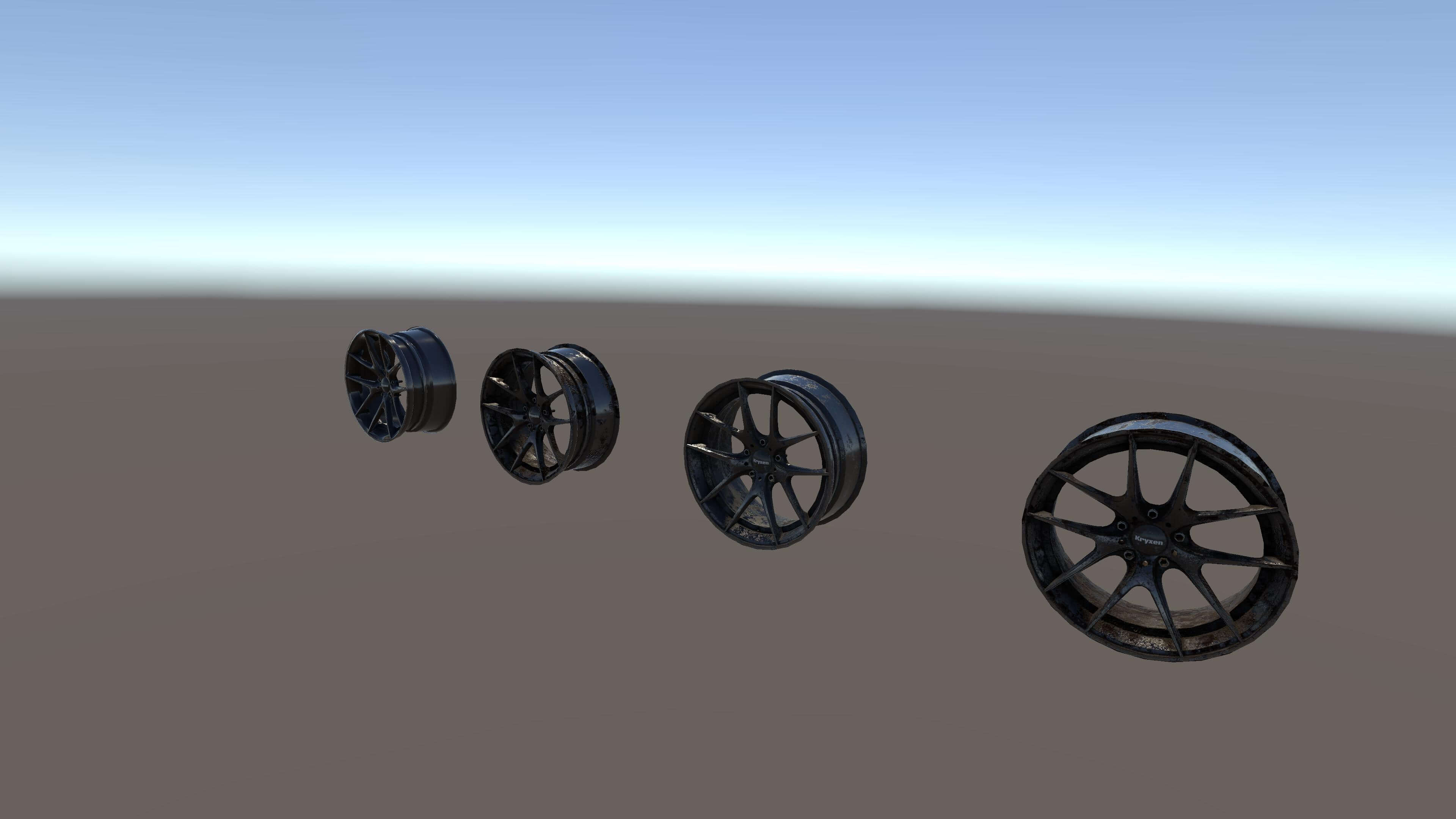 Kryxen Rim V1 - Dark Chrome - Game Ready UE5 and Unity 3D Model