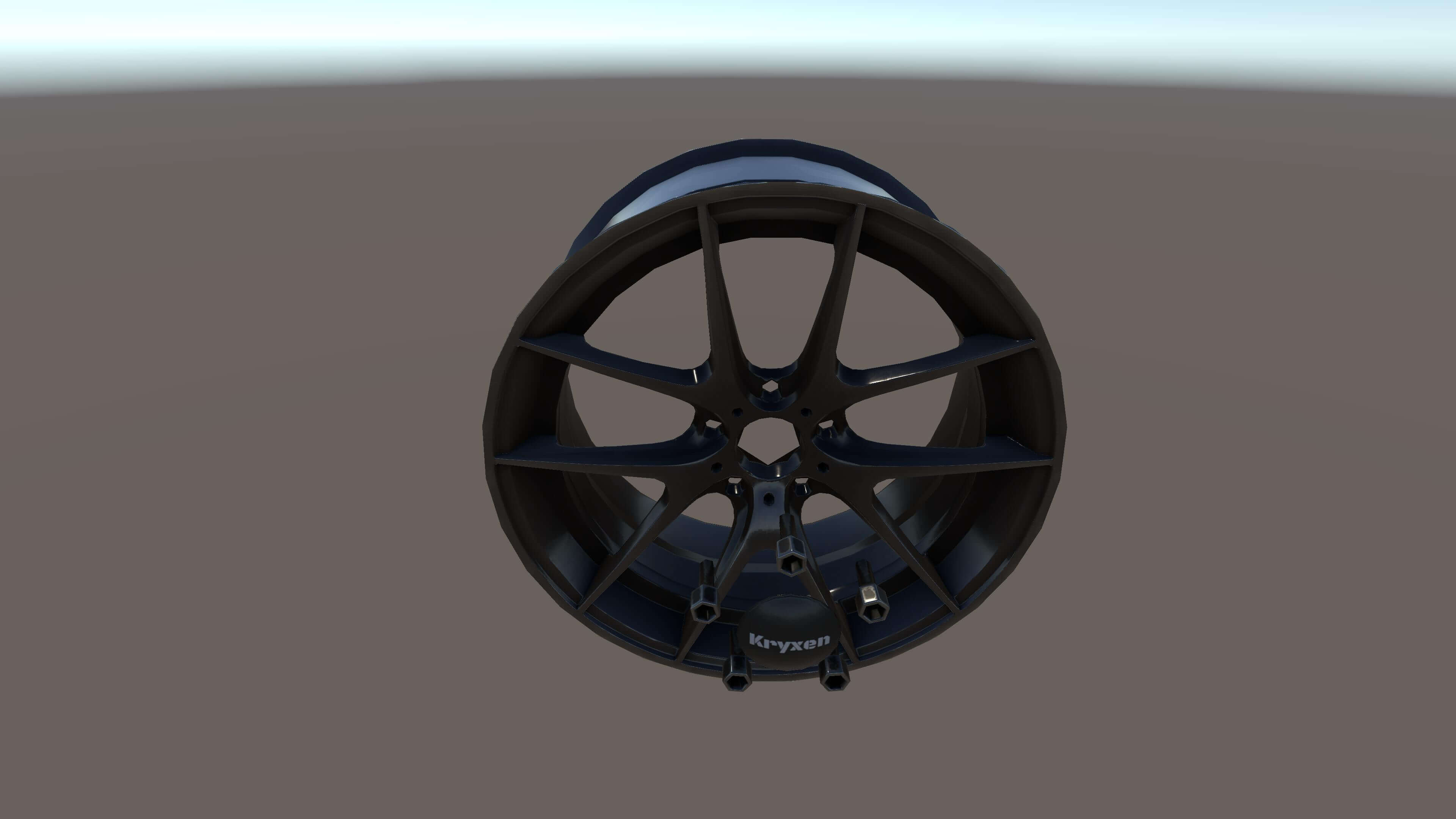 Kryxen Rim V1 - Dark Chrome - Game Ready UE5 and Unity 3D Model