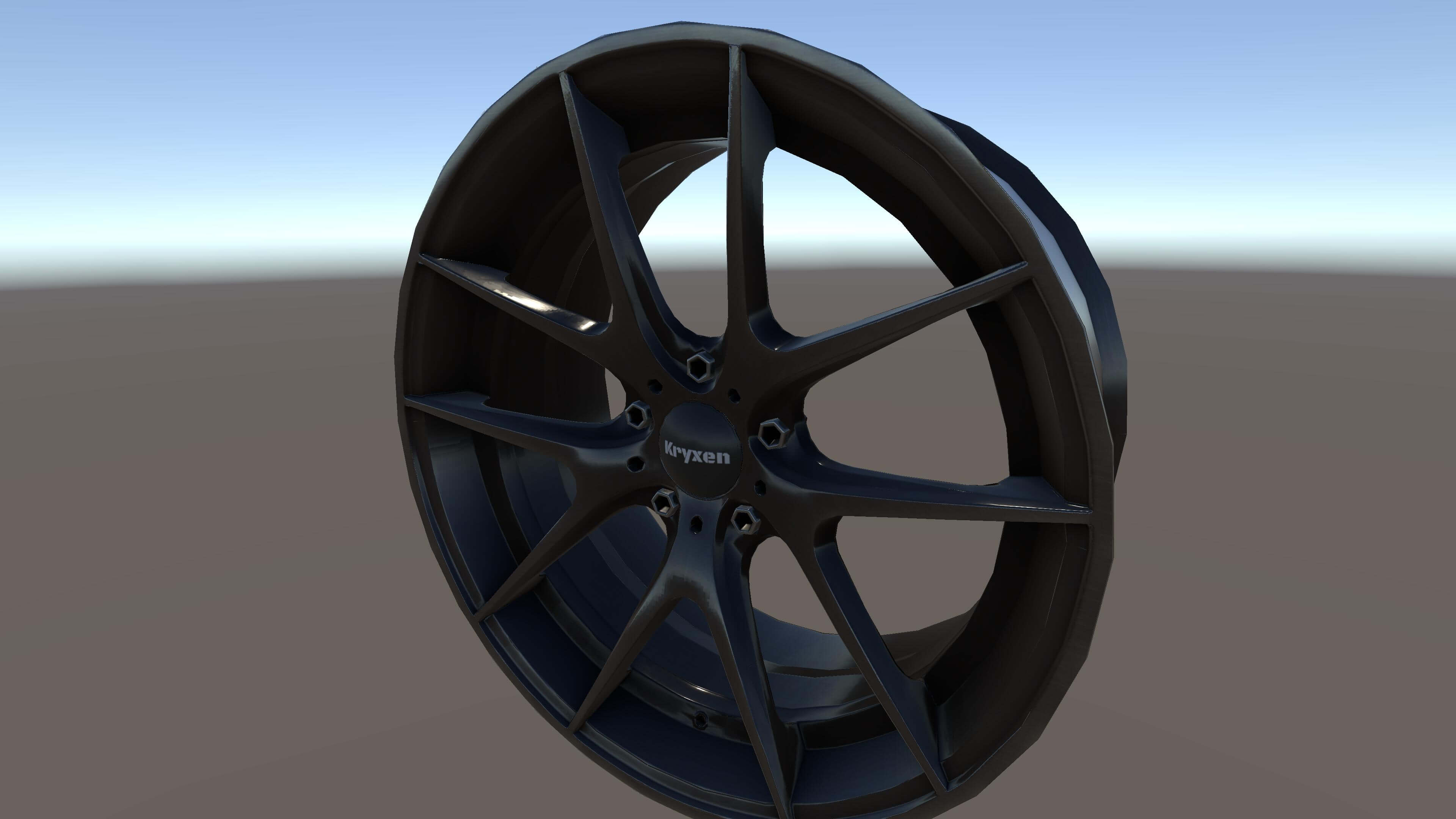 Kryxen Rim V1 - Dark Chrome - Game Ready UE5 and Unity 3D Model