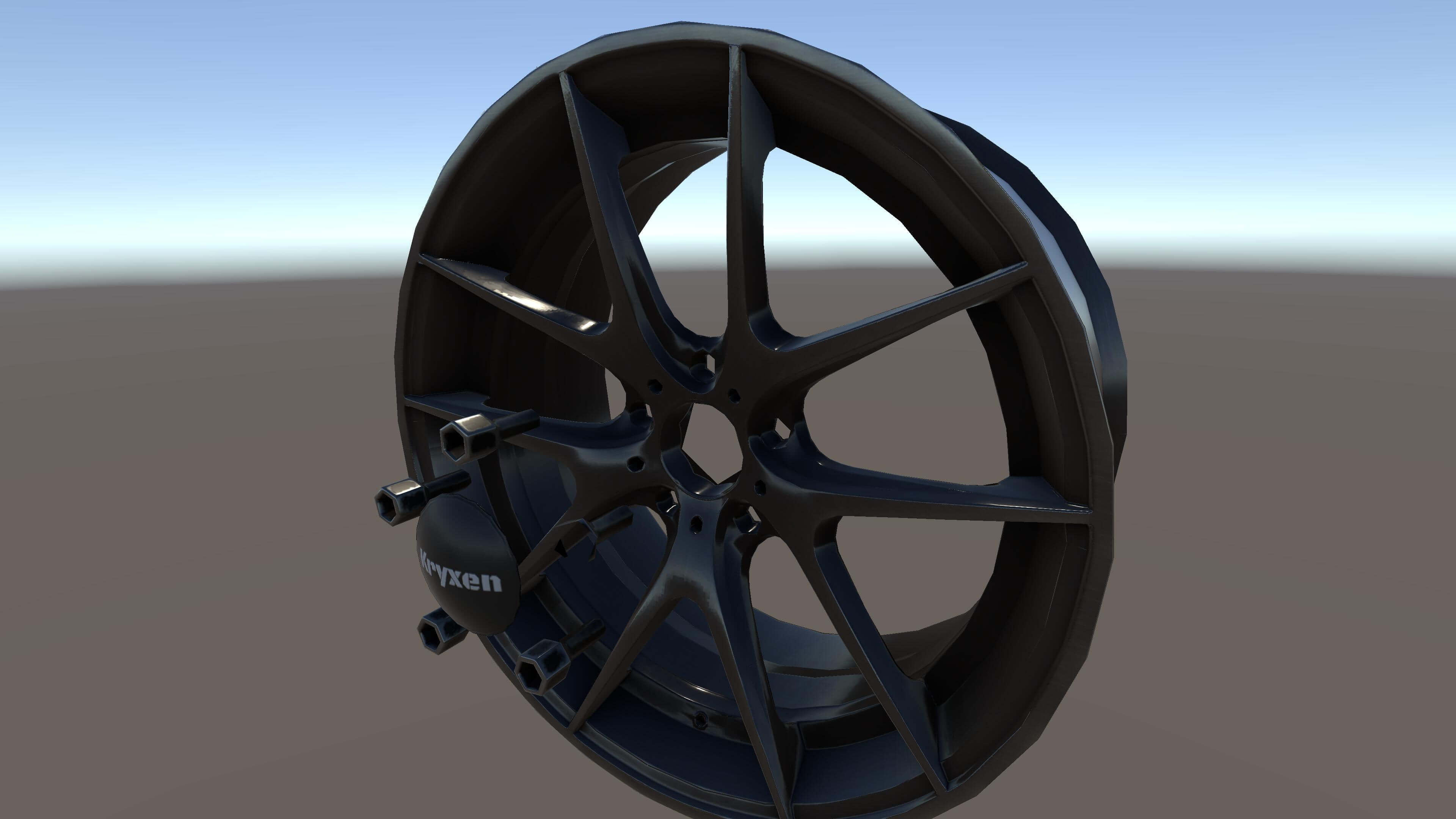Kryxen Rim V1 - Dark Chrome - Game Ready UE5 and Unity 3D Model