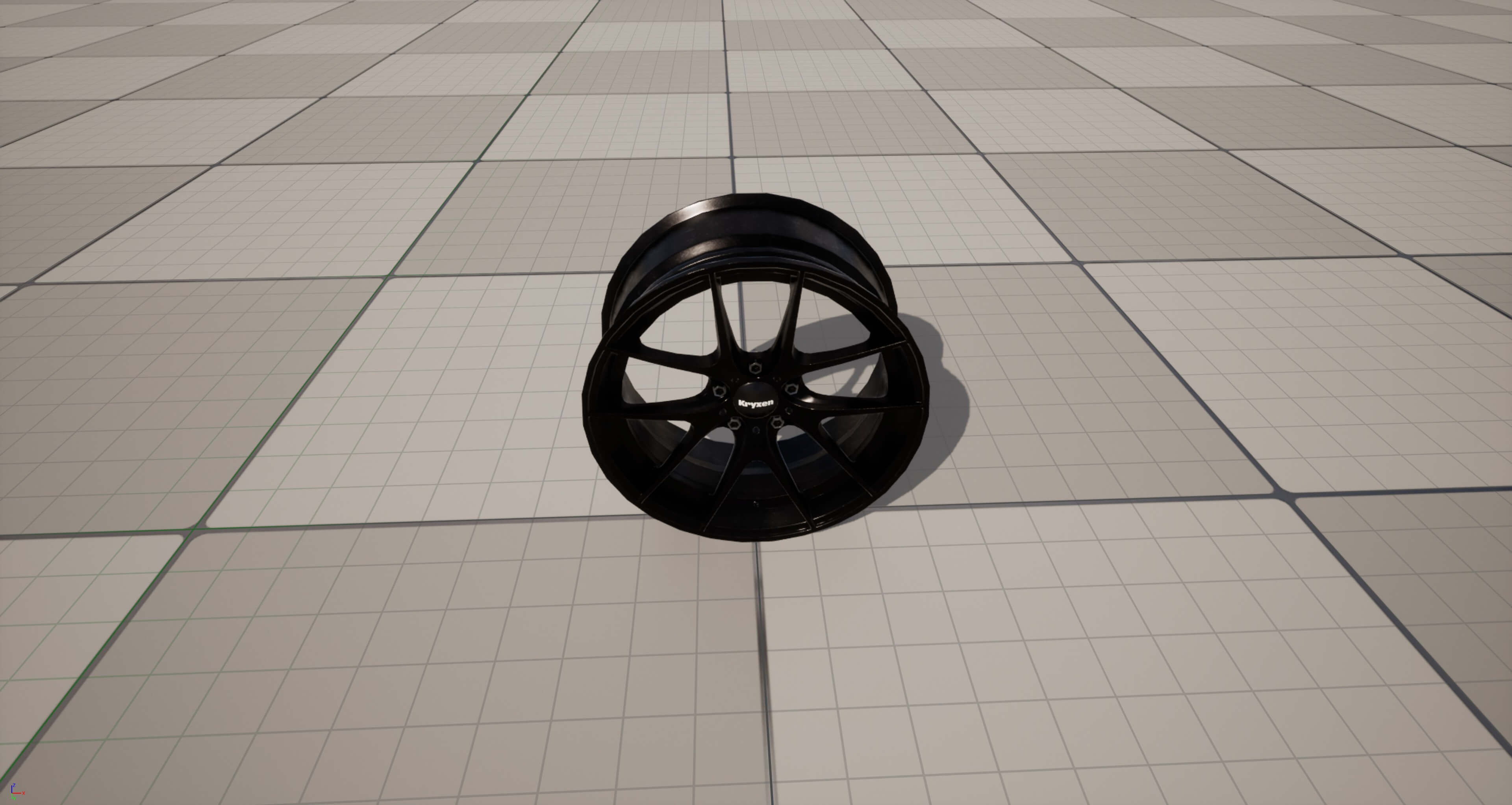 Kryxen Rim V1 - Gloss Black - Game Ready UE5 &amp Unity 3D Model