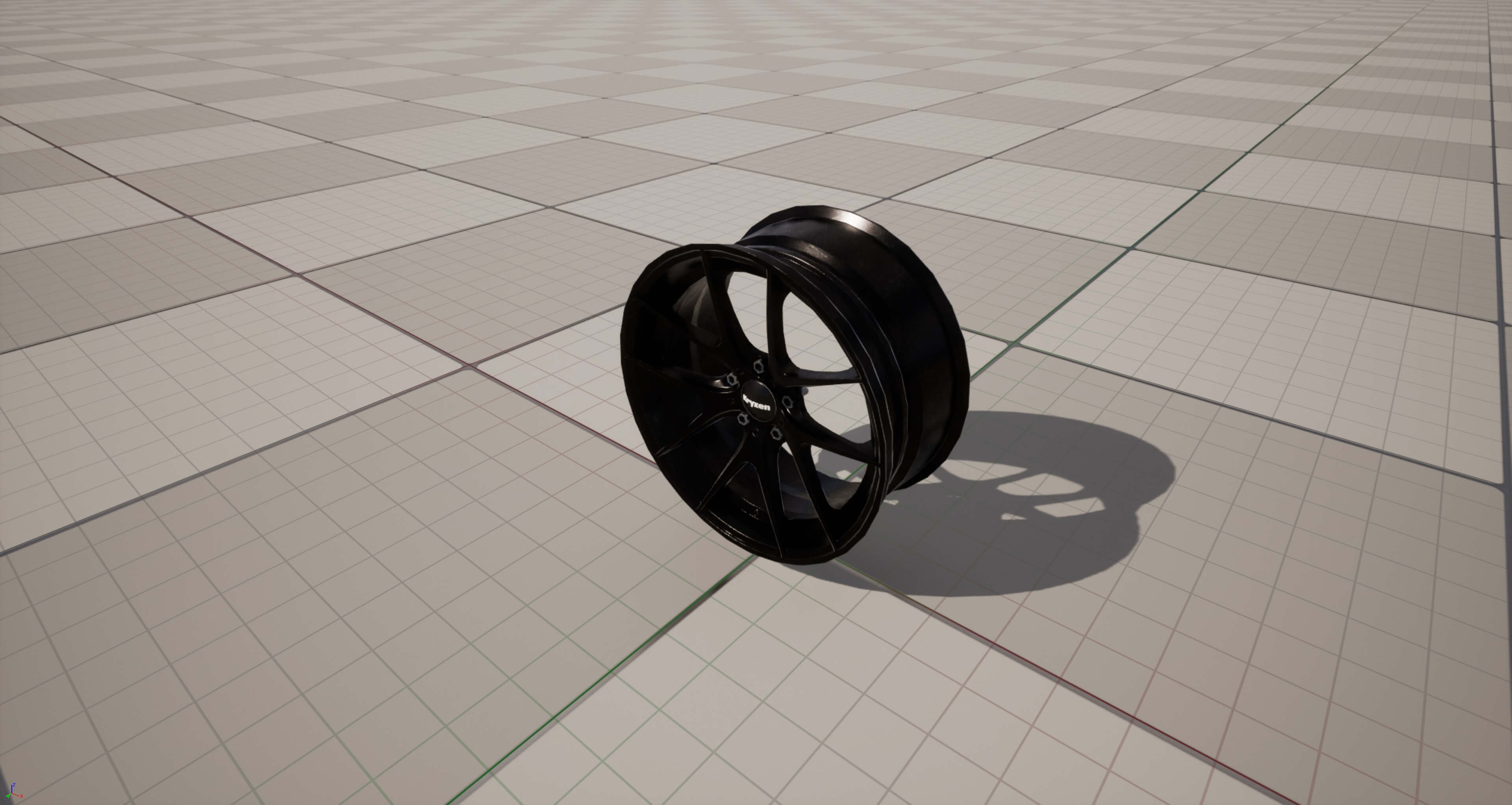Kryxen Rim V1 - Gloss Black - Game Ready UE5 & Unity 3D Model
