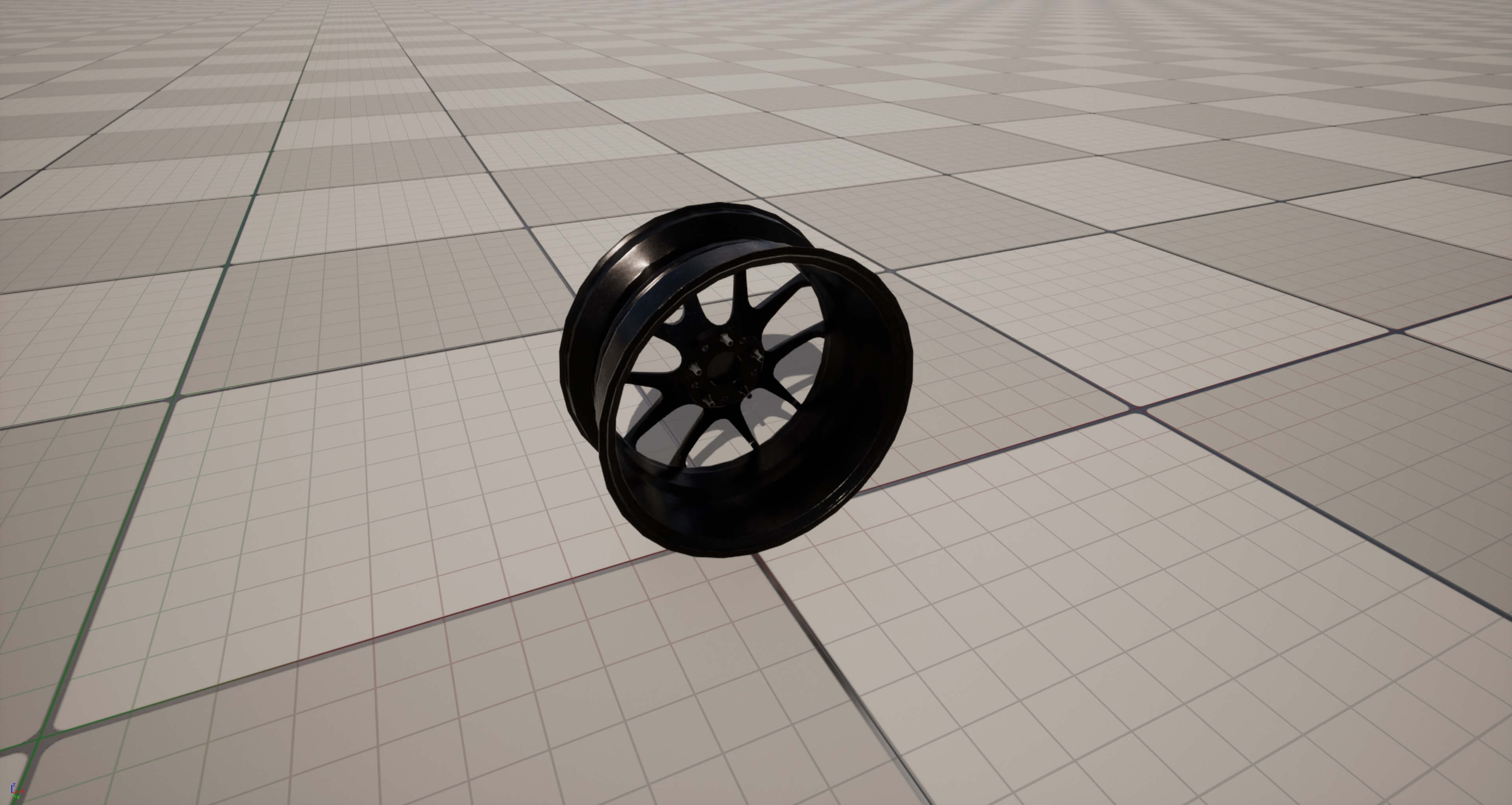Kryxen Rim V1 - Gloss Black - Game Ready UE5 &amp Unity 3D Model