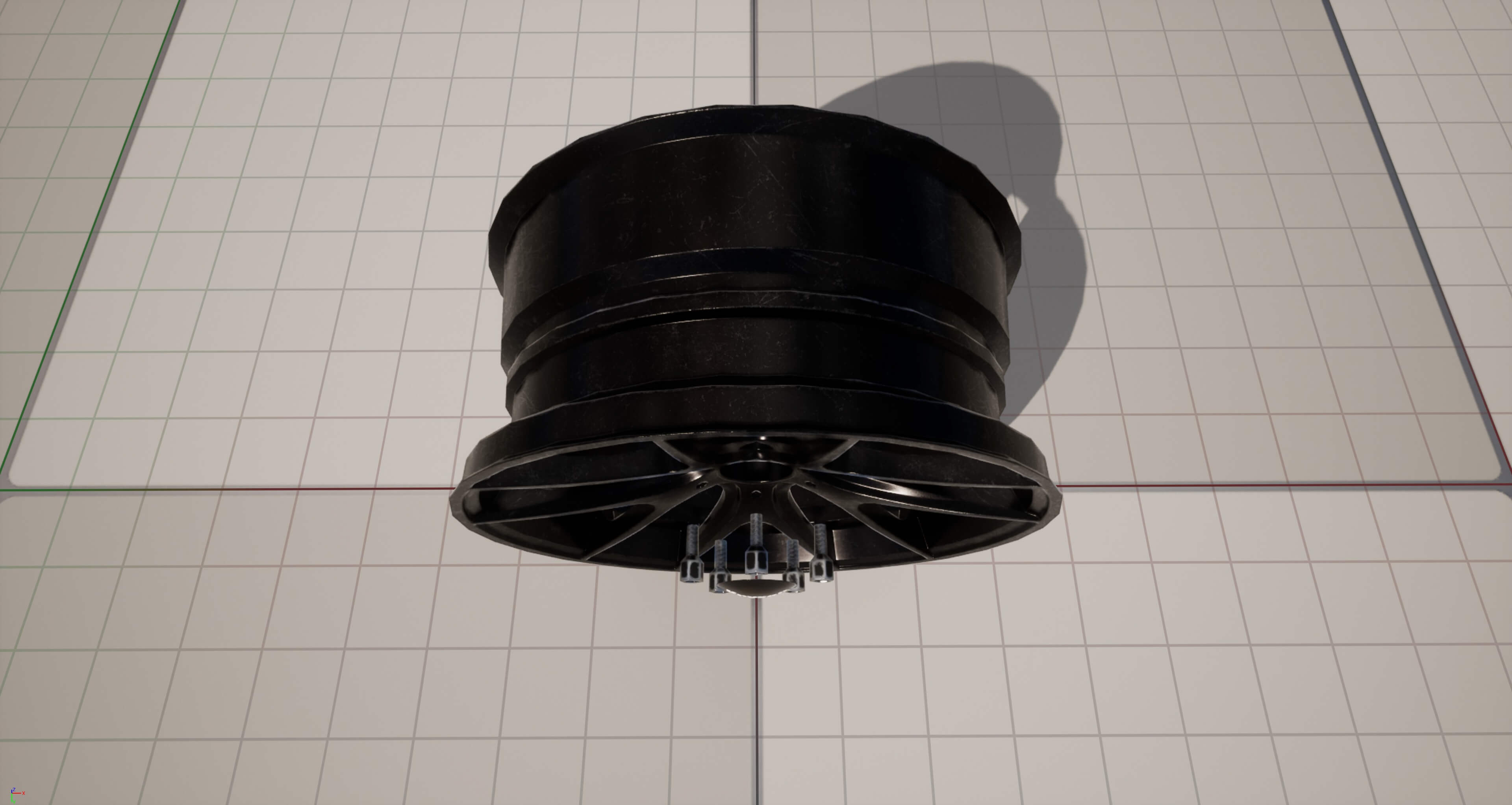 Kryxen Rim V1 - Gloss Black - Game Ready UE5 & Unity 3D Model
