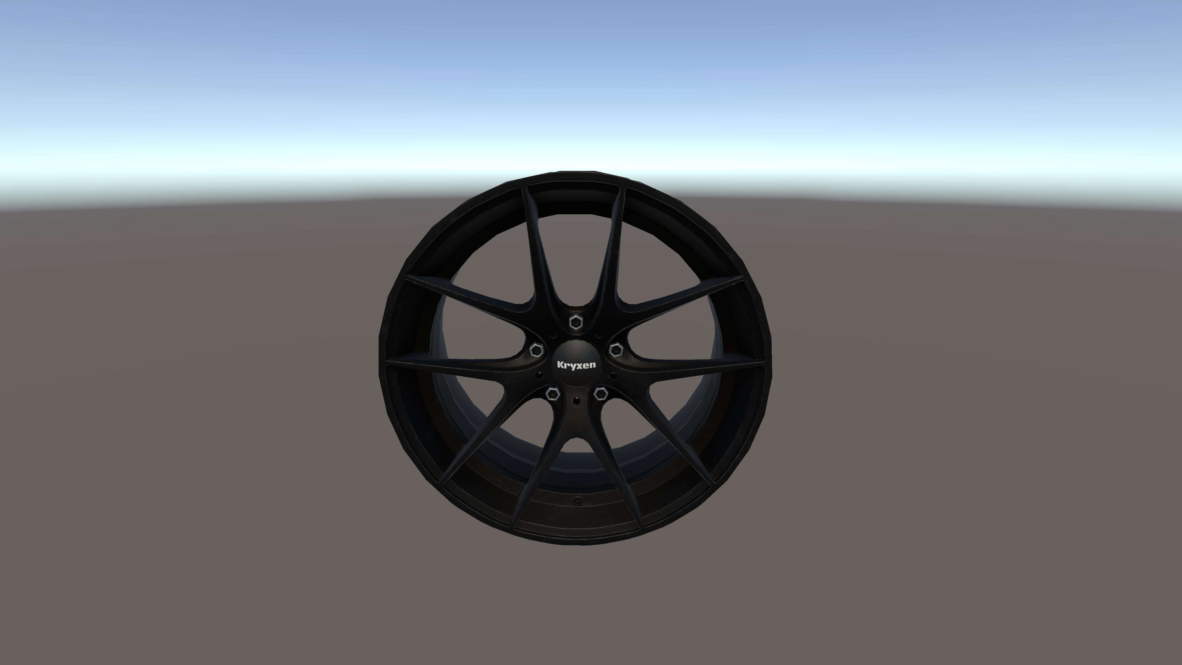 Kryxen Rim V1 - Gloss Black - Game Ready UE5 &amp Unity 3D Model