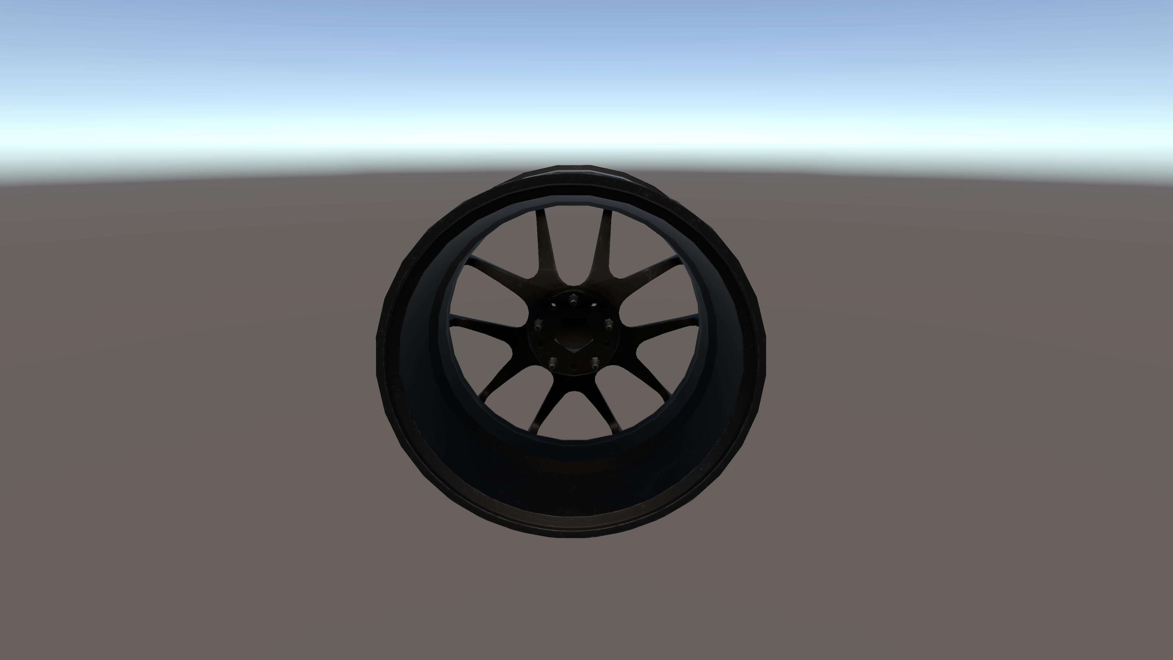 Kryxen Rim V1 - Gloss Black - Game Ready UE5 &amp Unity 3D Model