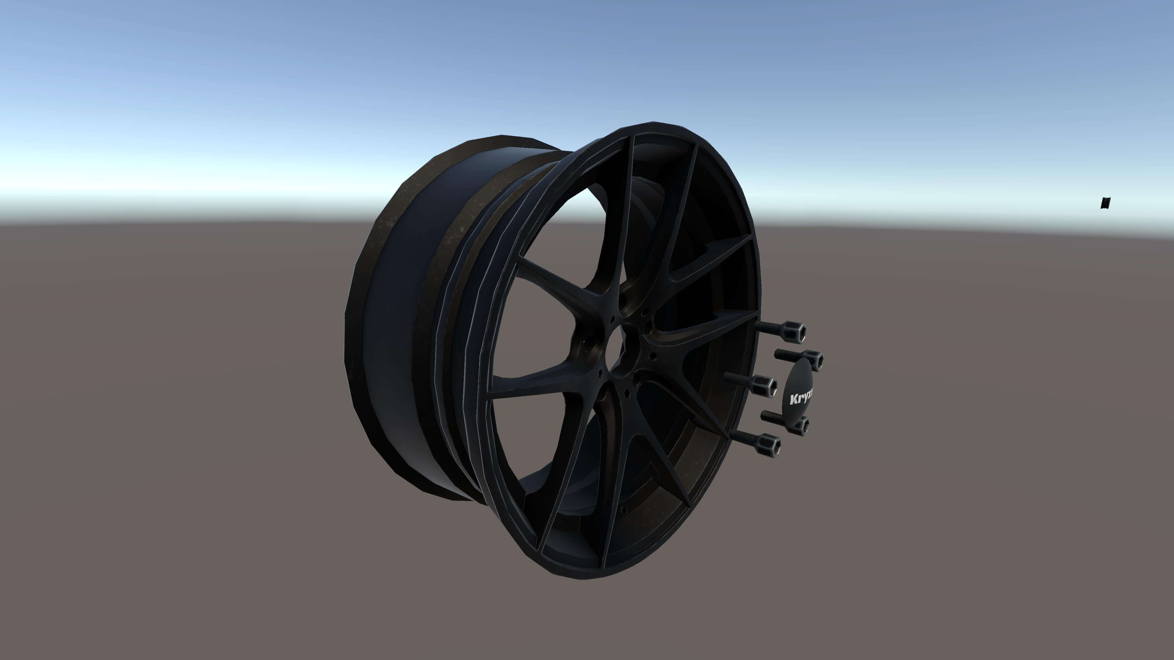 Kryxen Rim V1 - Gloss Black - Game Ready UE5 & Unity 3D Model