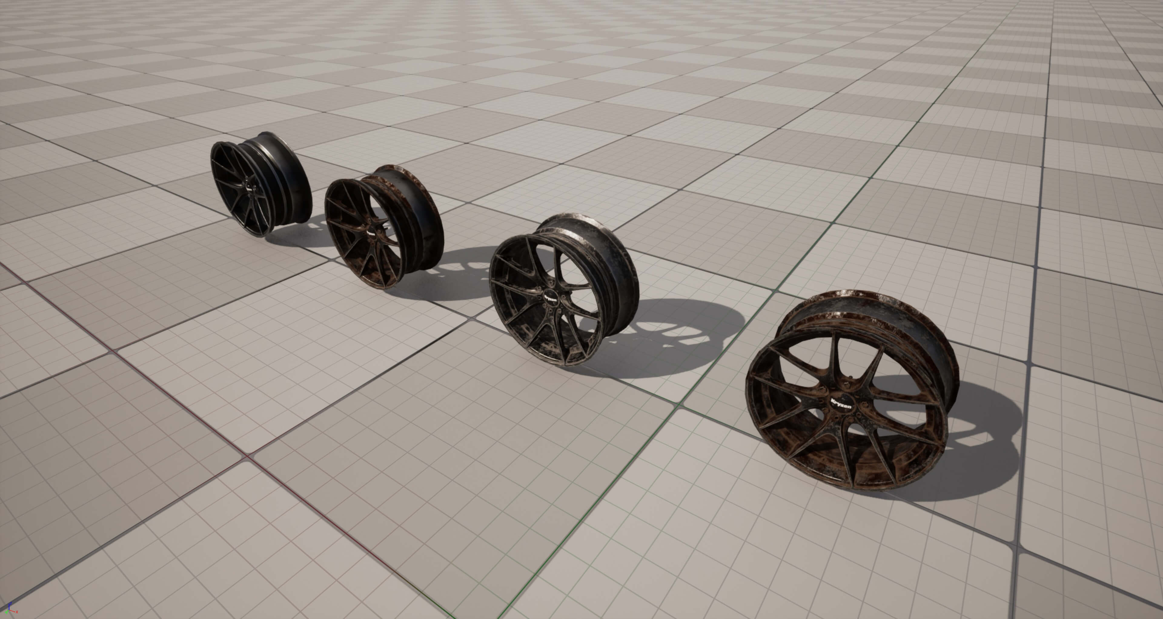 Kryxen Rim V1 - Gunmetal - Game Ready UE5 &amp Unity 3D Model