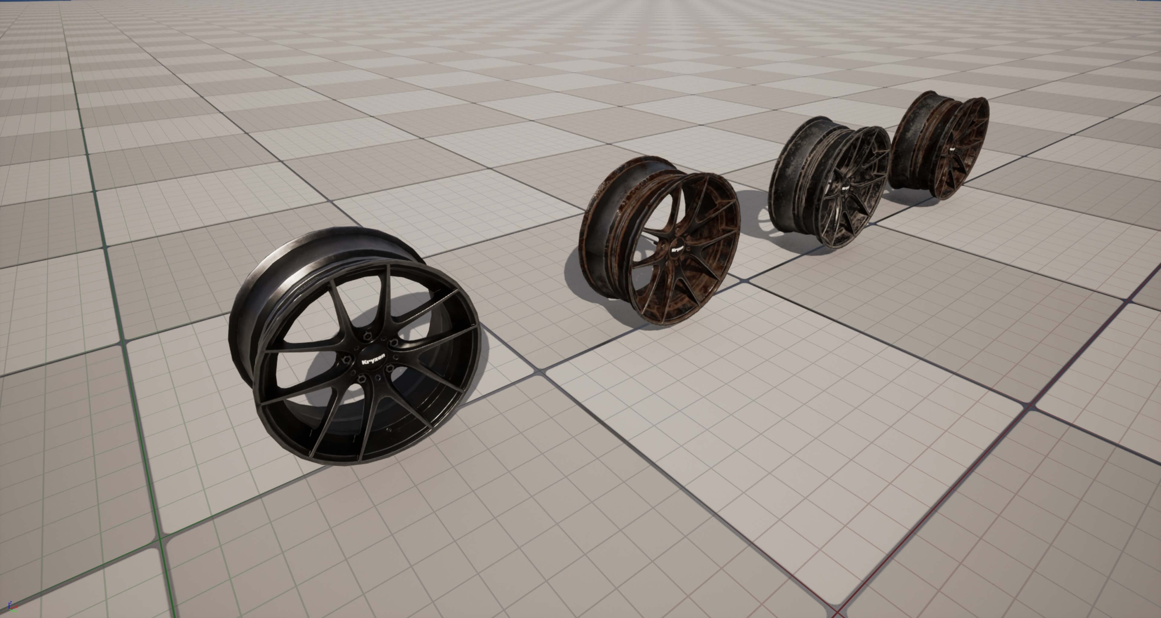 Kryxen Rim V1 - Gunmetal - Game Ready UE5 & Unity 3D Model