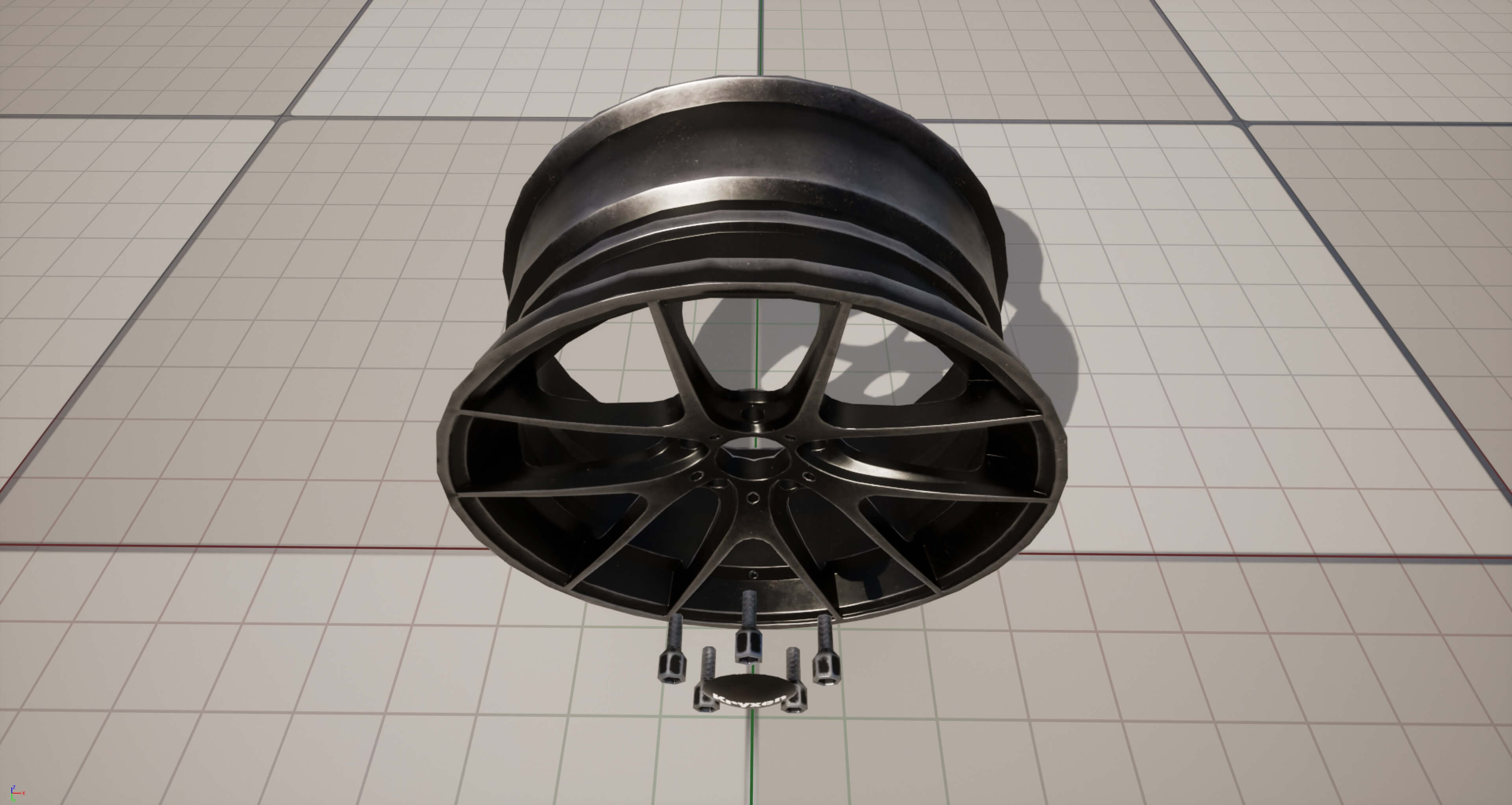 Kryxen Rim V1 - Gunmetal - Game Ready UE5 &amp Unity 3D Model