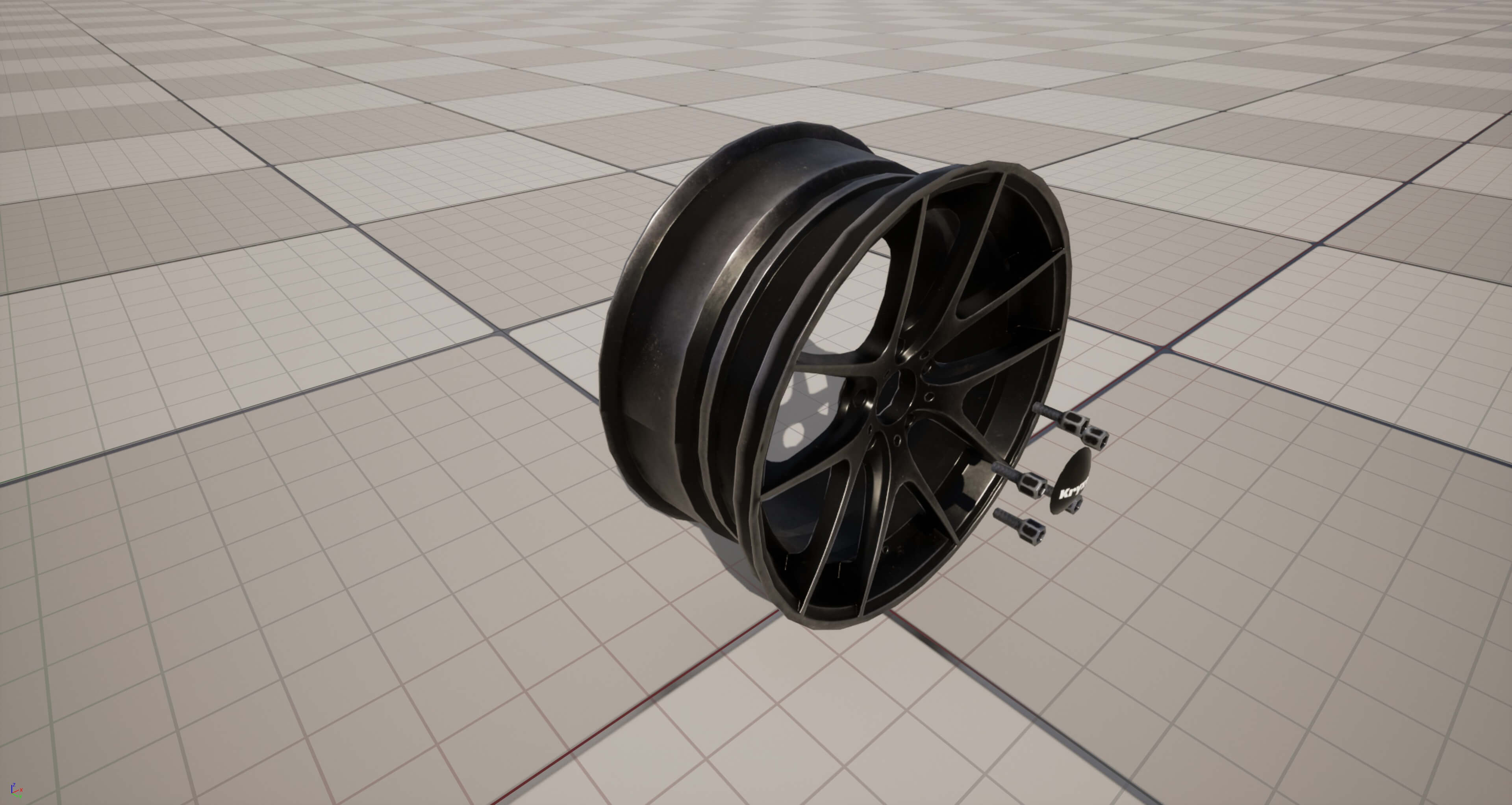 Kryxen Rim V1 - Gunmetal - Game Ready UE5 &amp Unity 3D Model